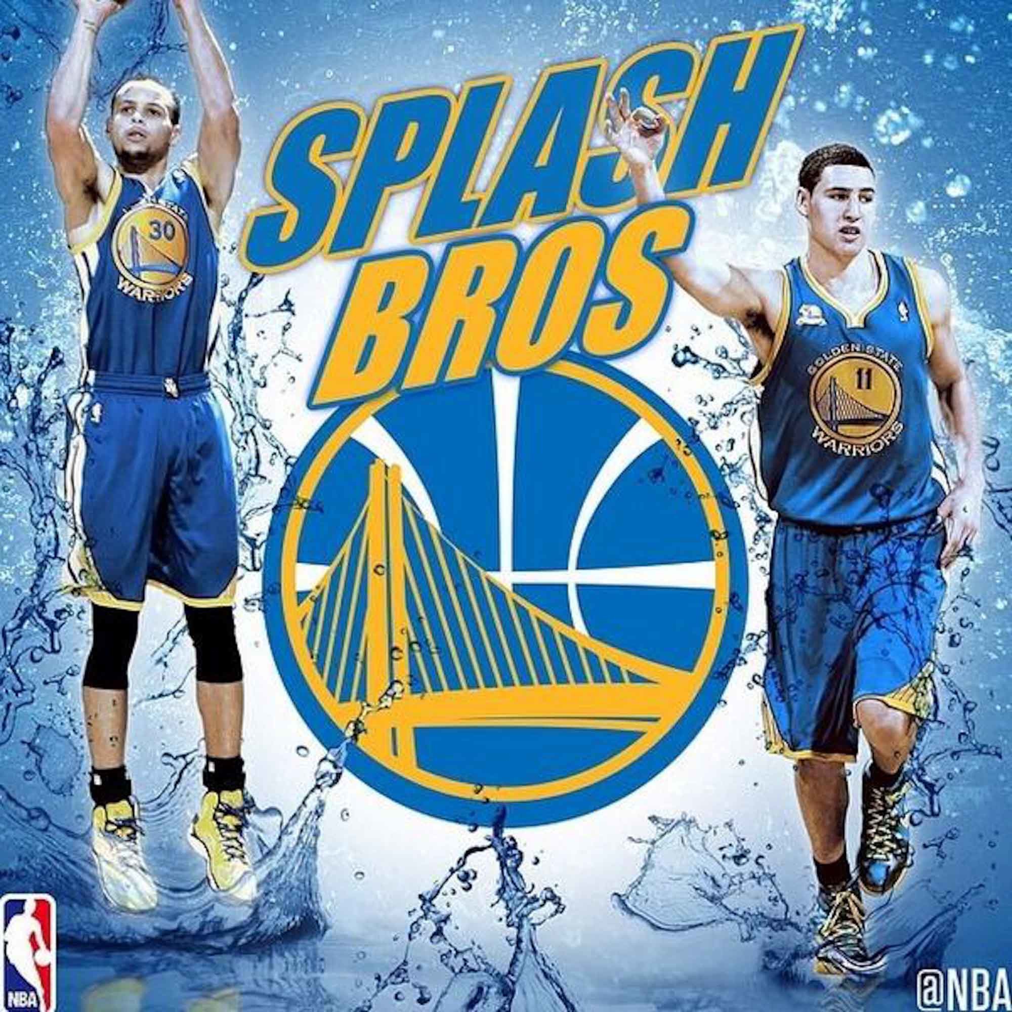 Splash Brothers, Stephen Curry, Klay Thompson, Golden State Warriors, Acqua, sfondo iPad