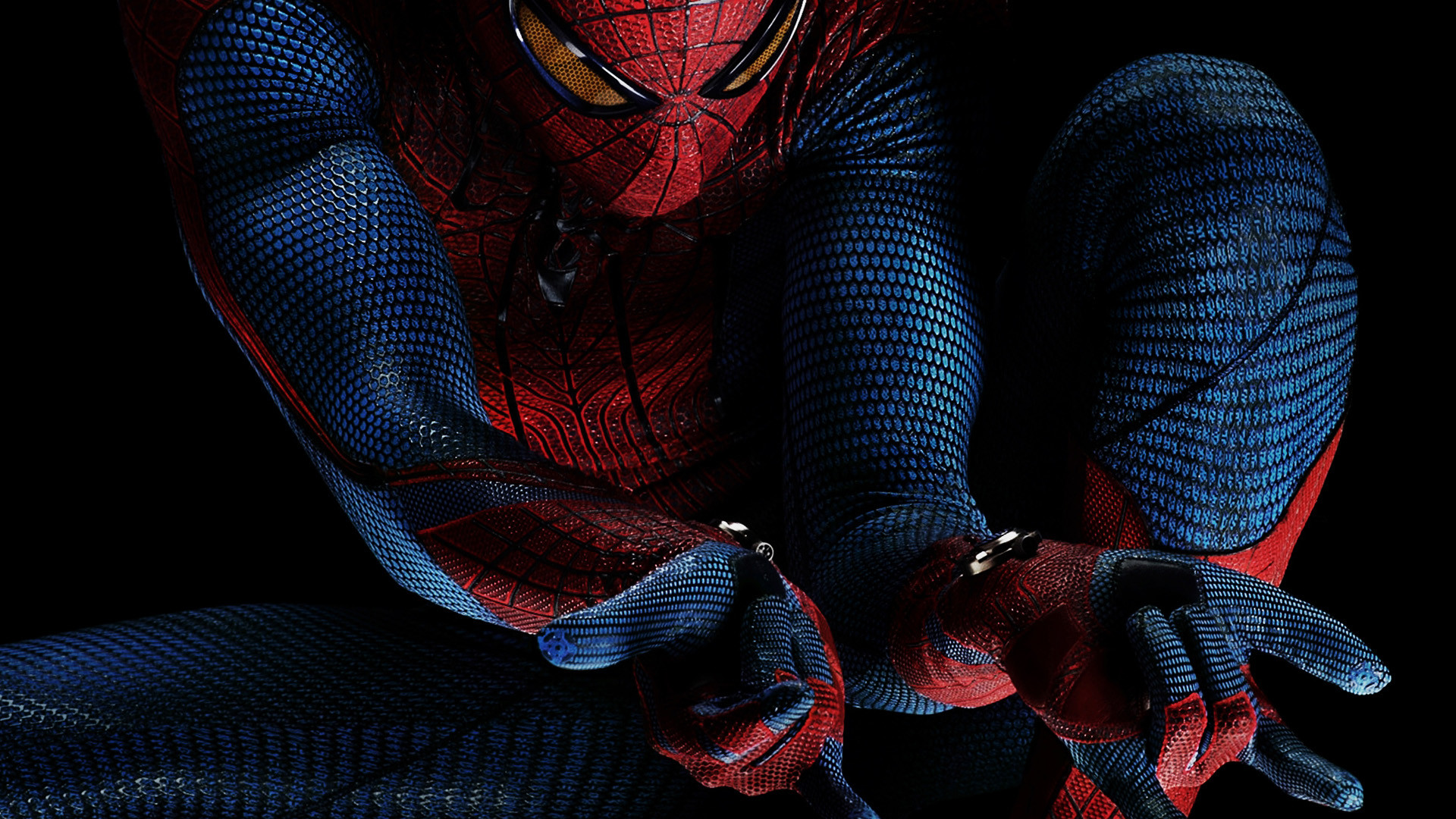 Spider-Man, The Amazing Spider-Man, Marvel, Sfondo nero, 1920x1080, wallpaper desktop
