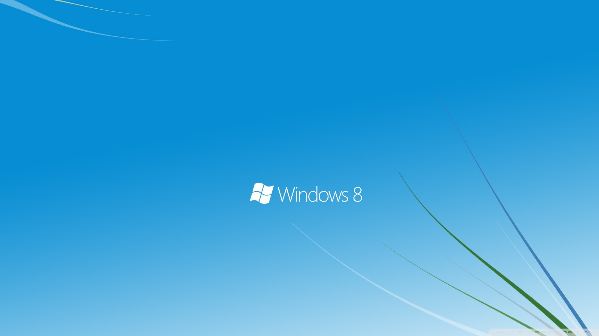 Windows 8, Logo Windows, Azzurro, Fili d'erba, Full HD, sfondo desktop