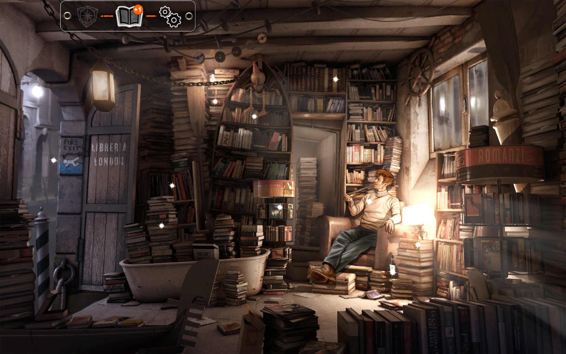 Corto Maltese: Secrets of Venice, Libreria, Interno, Videogioco, sfondo MacBook Air