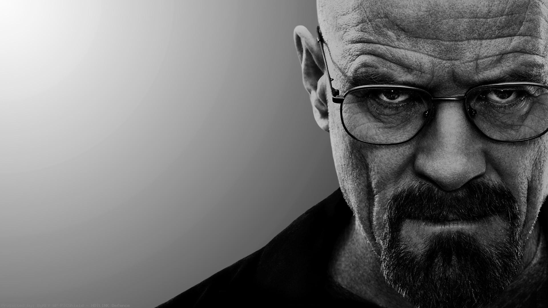Walter White, Bryan Cranston, Breaking Bad, Bianco e nero, Full HD, sfondo Windows 11