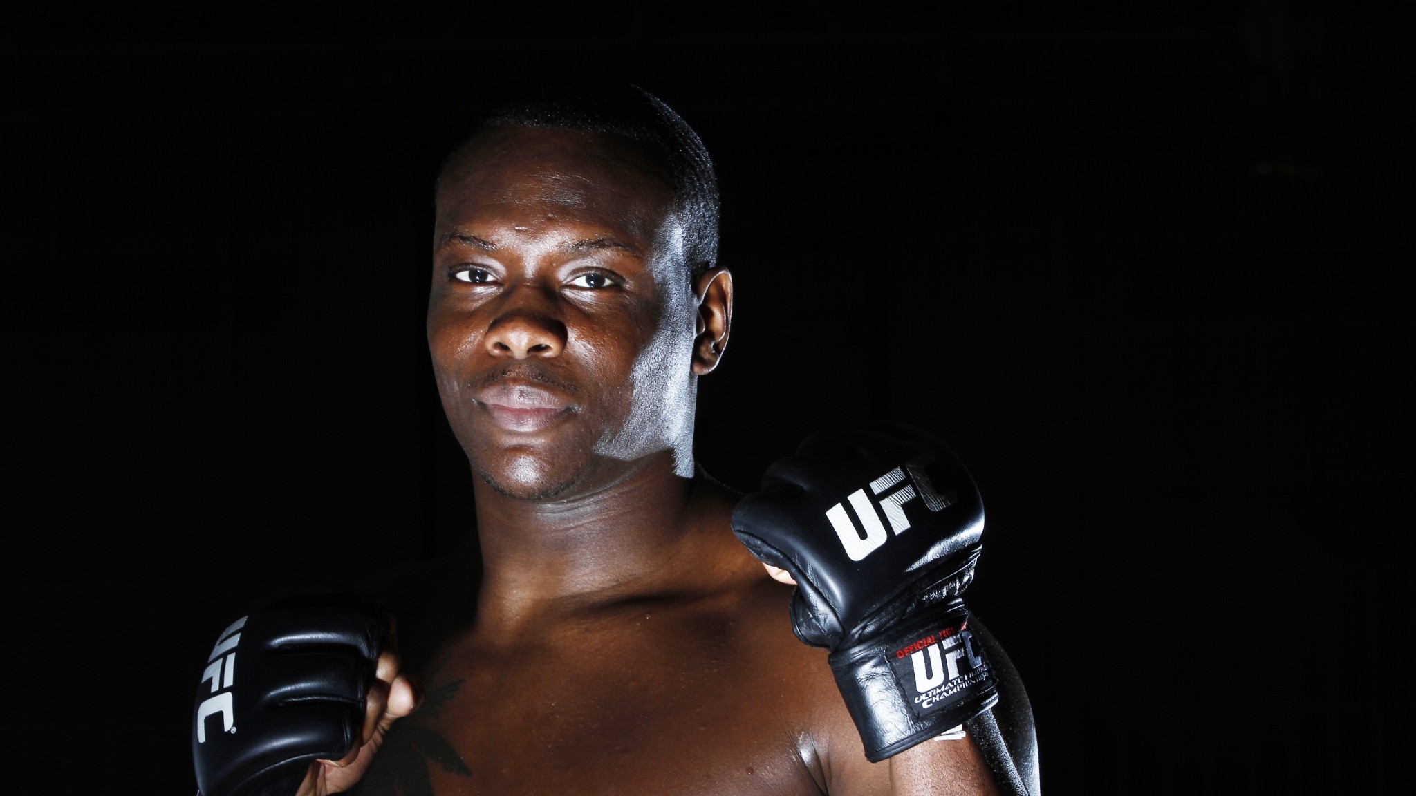 Ovince Saint Preux, UFC, Guanti MMA, Sfondo nero, Full HD, wallpaper per PC