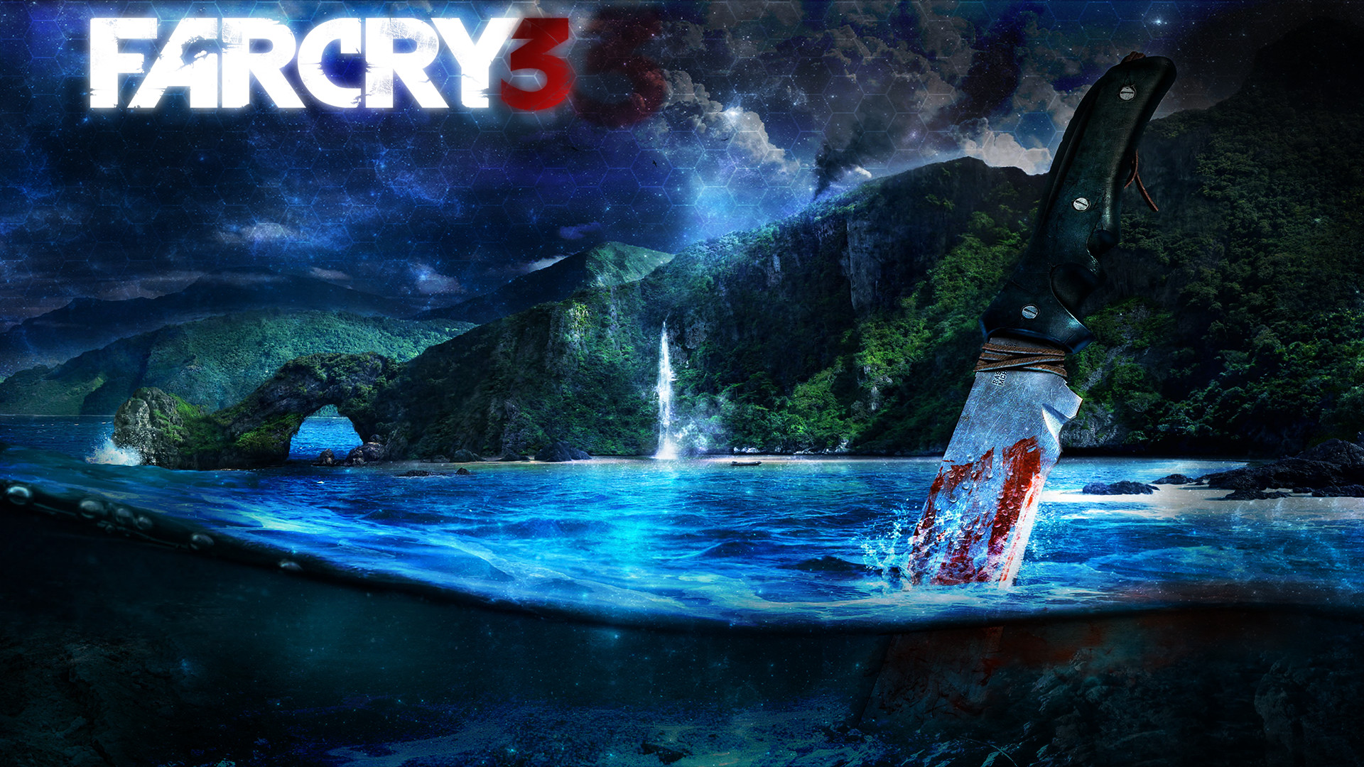 Far Cry 3, Coltello, Isola, Logo, Full HD, sfondo Windows 11