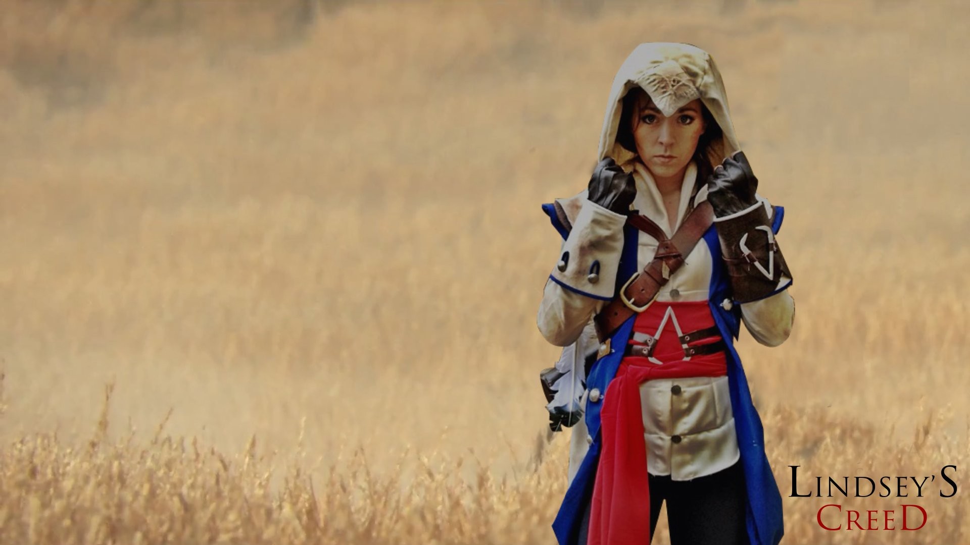 Lindsey Stirling, Lindsey's Creed, Assassin's Creed, Cosplay, Campo di grano, sfondo 1080p
