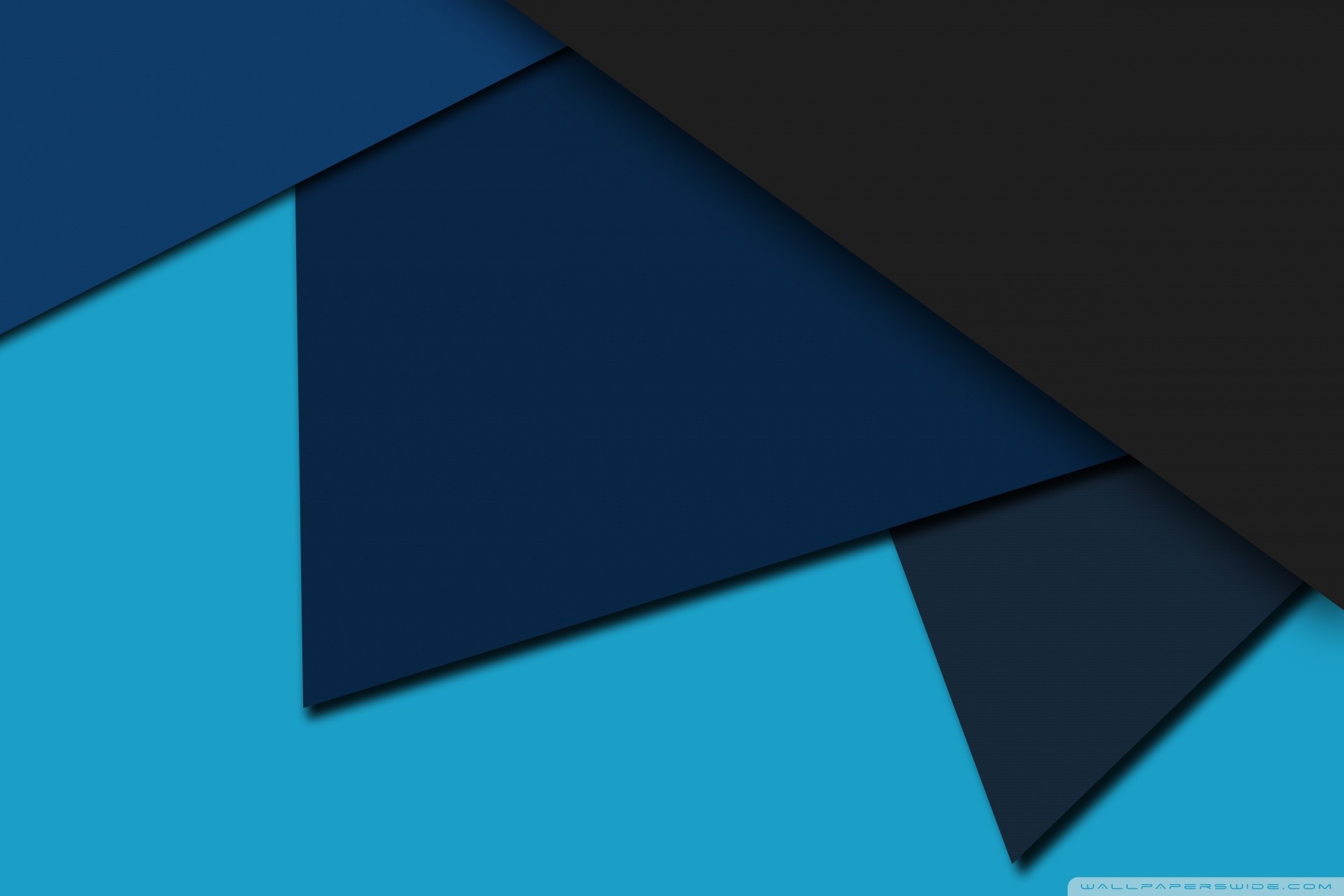 Material design, Blu, Forme geometriche, Full HD, sfondo Windows 11