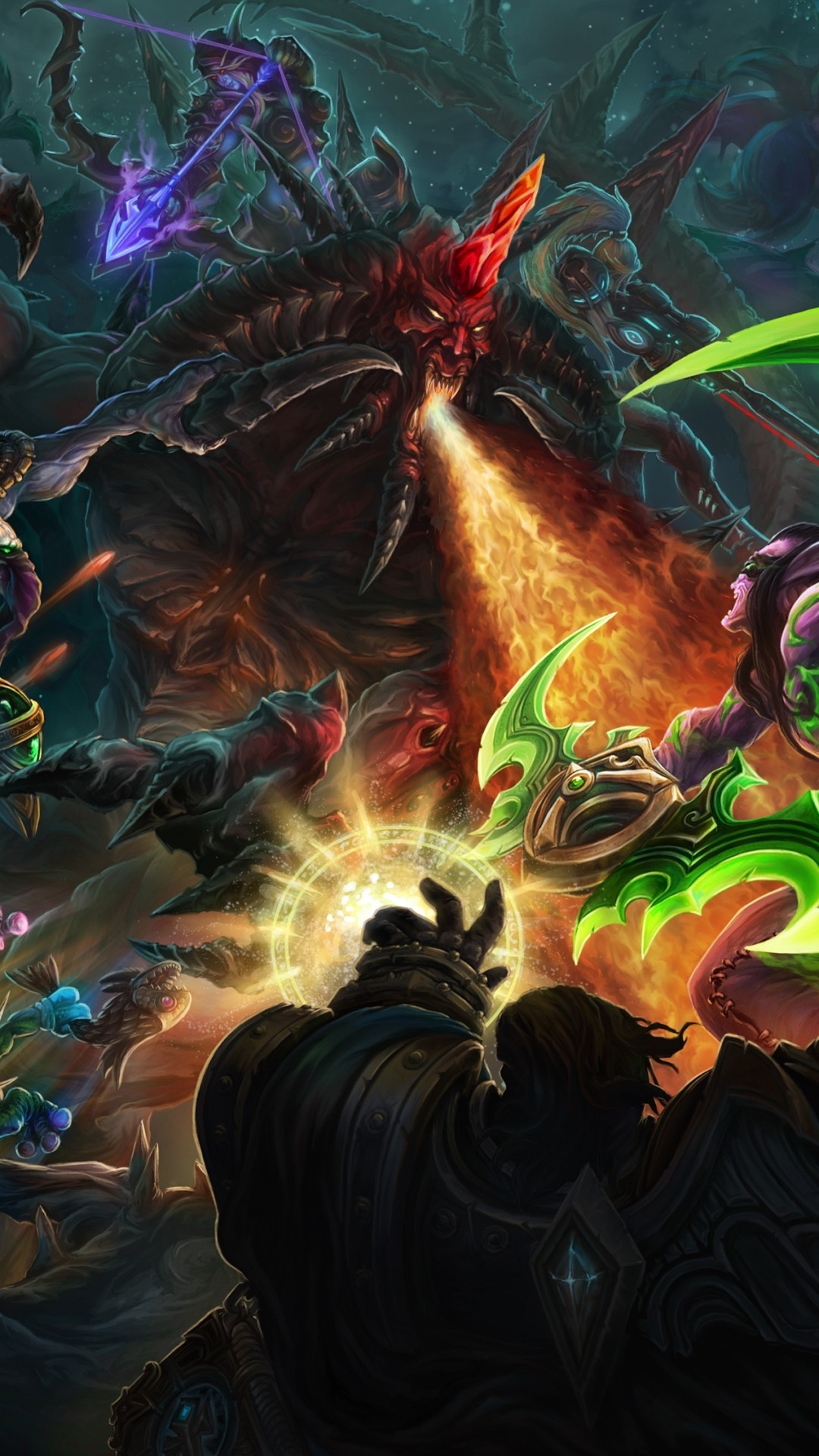 Heroes of the Storm, Illidan, Fuoco, Fantasy, Full HD, sfondo per iPhone e Android