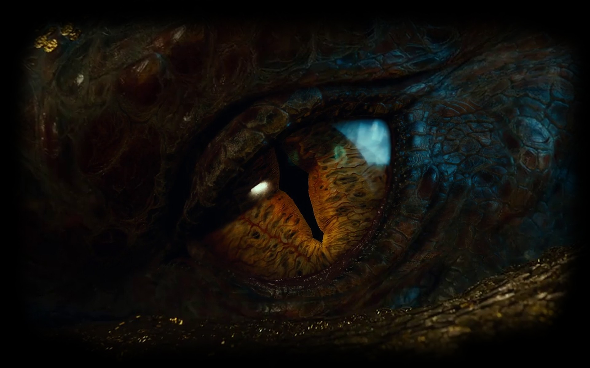 Smaug, Lo Hobbit, Occhio di drago, Primo piano, Full HD, sfondo Windows 11