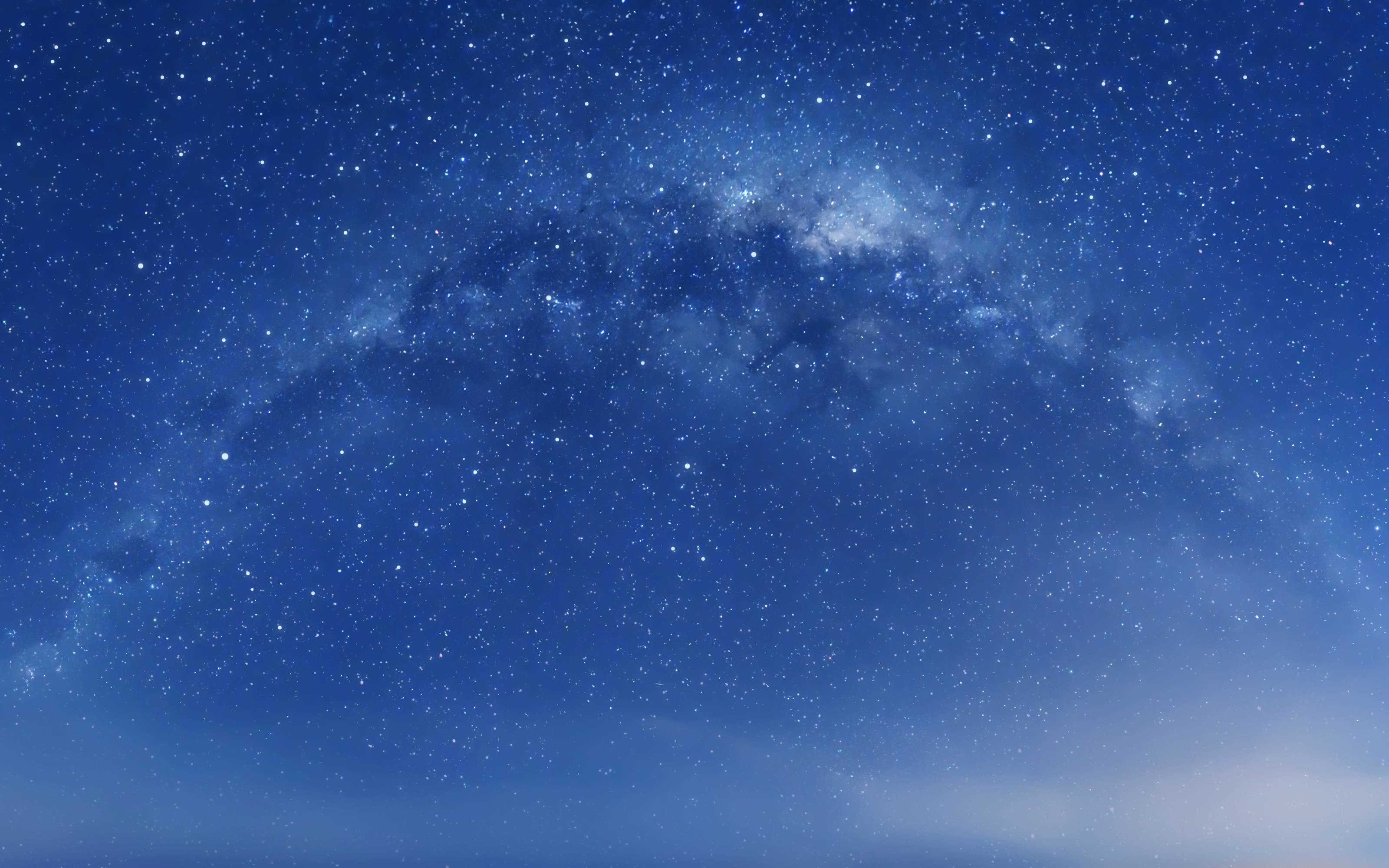 Via Lattea, Cielo stellato, Blu, Notte, sfondo per iOS 7