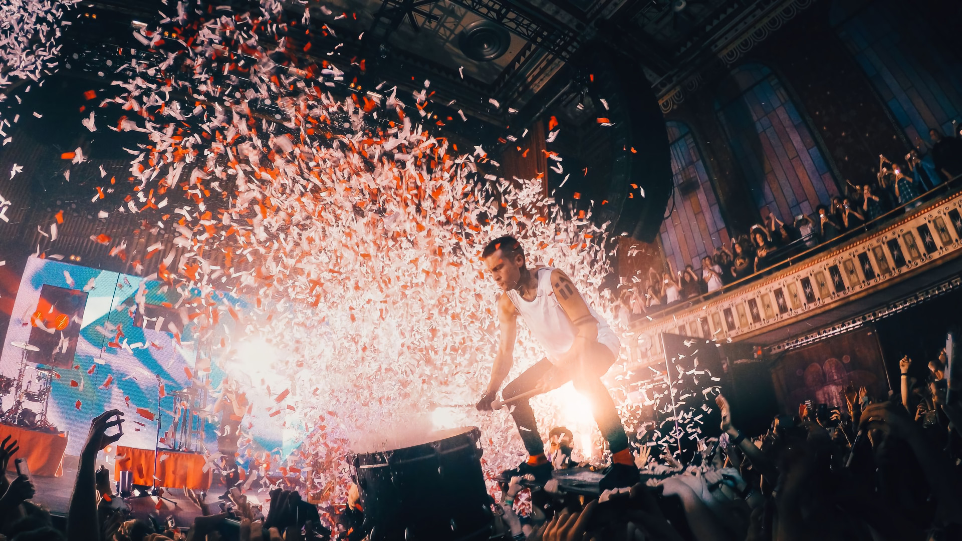 Twenty One Pilots, Tyler Joseph, Concerto, Coriandoli, Full HD, sfondo per PC e portatile