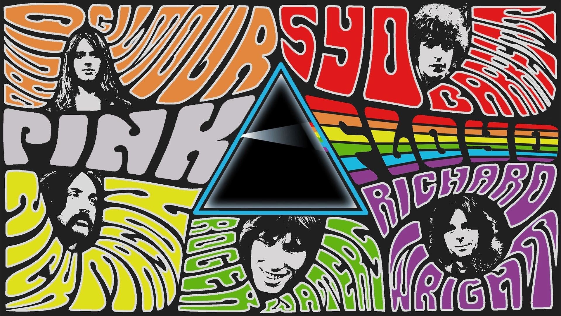 Pink Floyd, The Dark Side of the Moon, Syd Barrett, Richard Wright, Psichedelico, sfondo 1080p