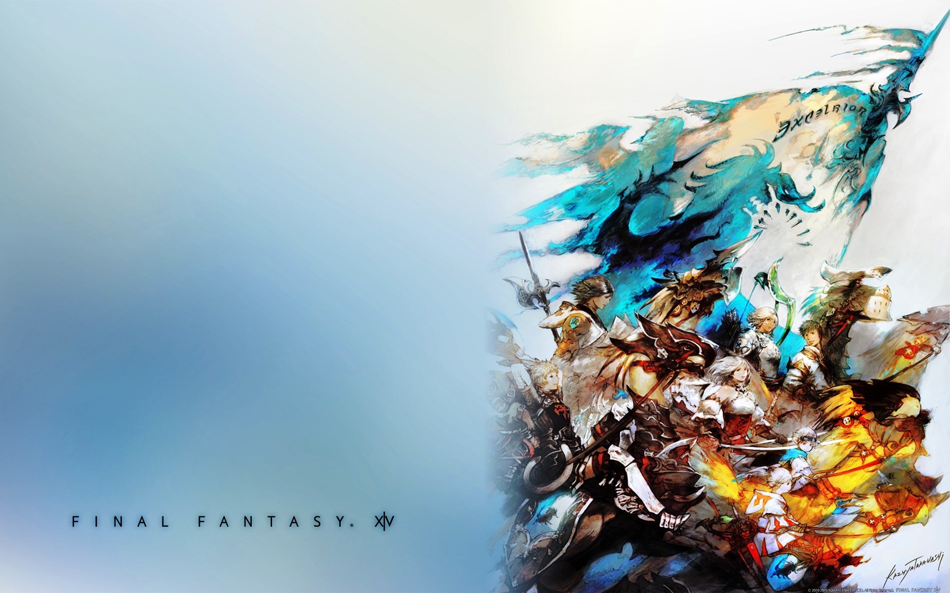 Final Fantasy XV, Yoshitaka Amano, Acquerello, Illustrazione, 16:10 Full HD, sfondo widescreen