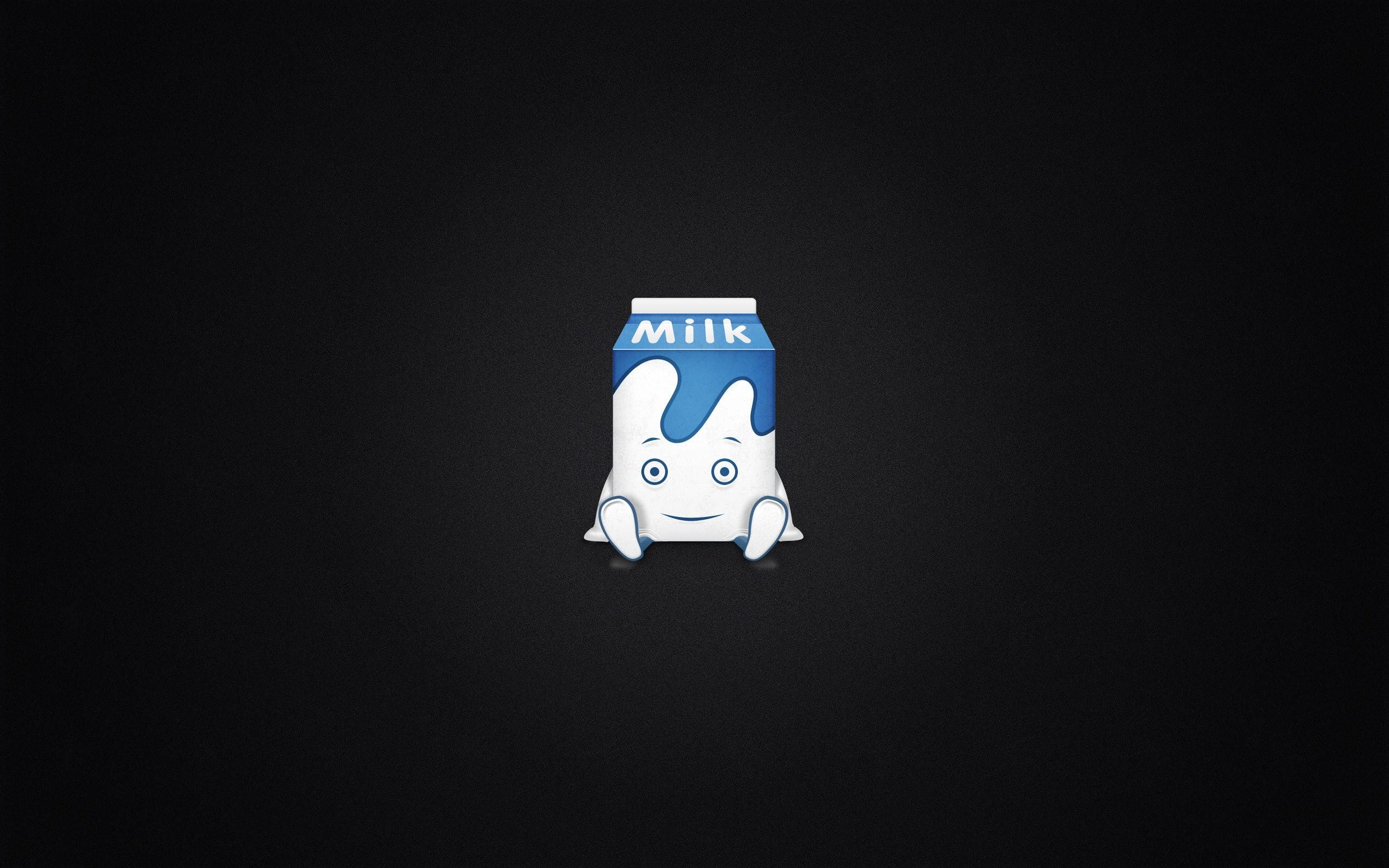 Minimalismo, Cartone del latte, Sfondo nero, 2K, wallpaper per portatile