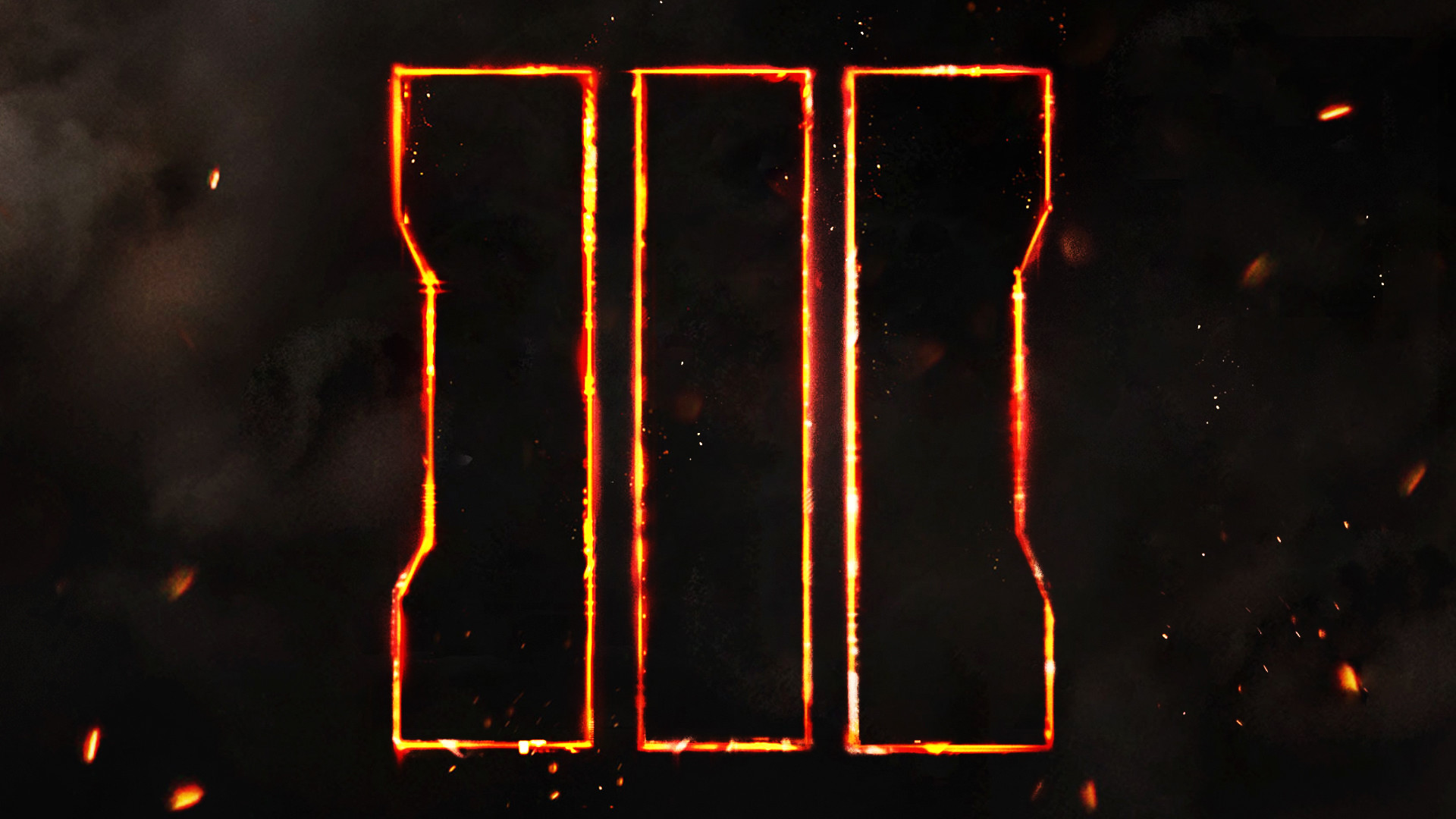 Call of Duty: Black Ops III, Logo III, Fuoco, Scintille, Full HD 1080p, sfondo desktop