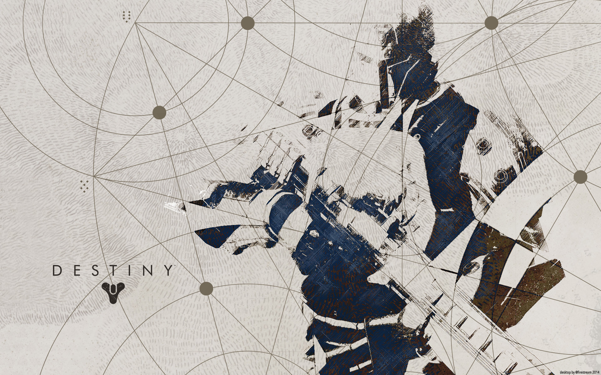 Destiny, Cacciatore, Mappa stellare, Acquerello, Minimalista, 16:10 Full HD, sfondo widescreen