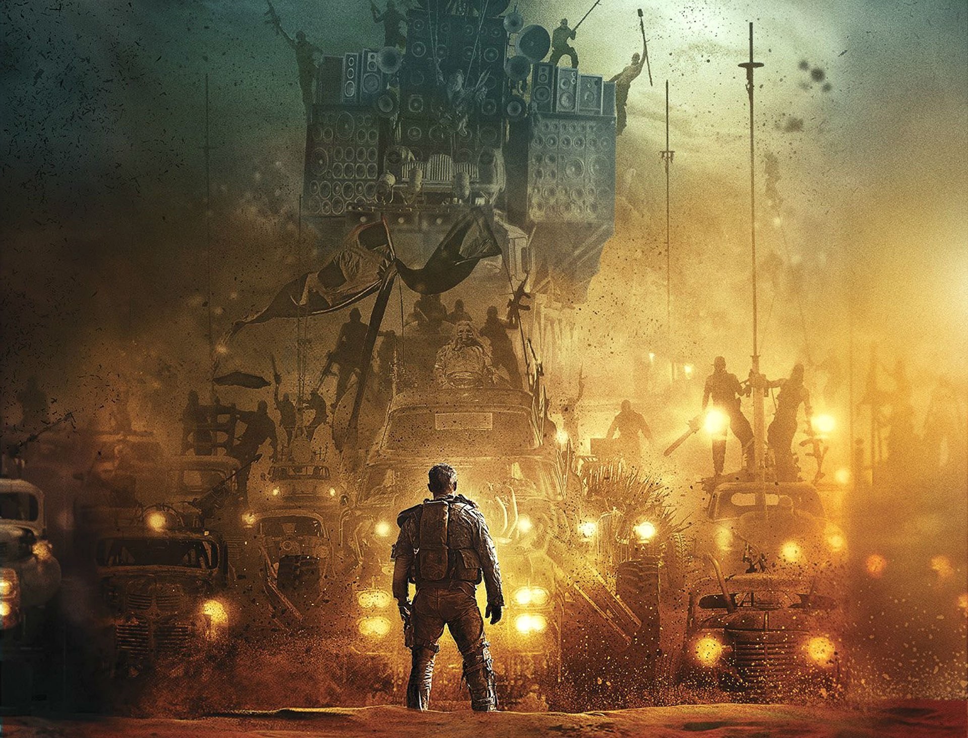 Mad Max: Fury Road, Max Rockatansky, Convoglio, Luci, Full HD, sfondo per PC