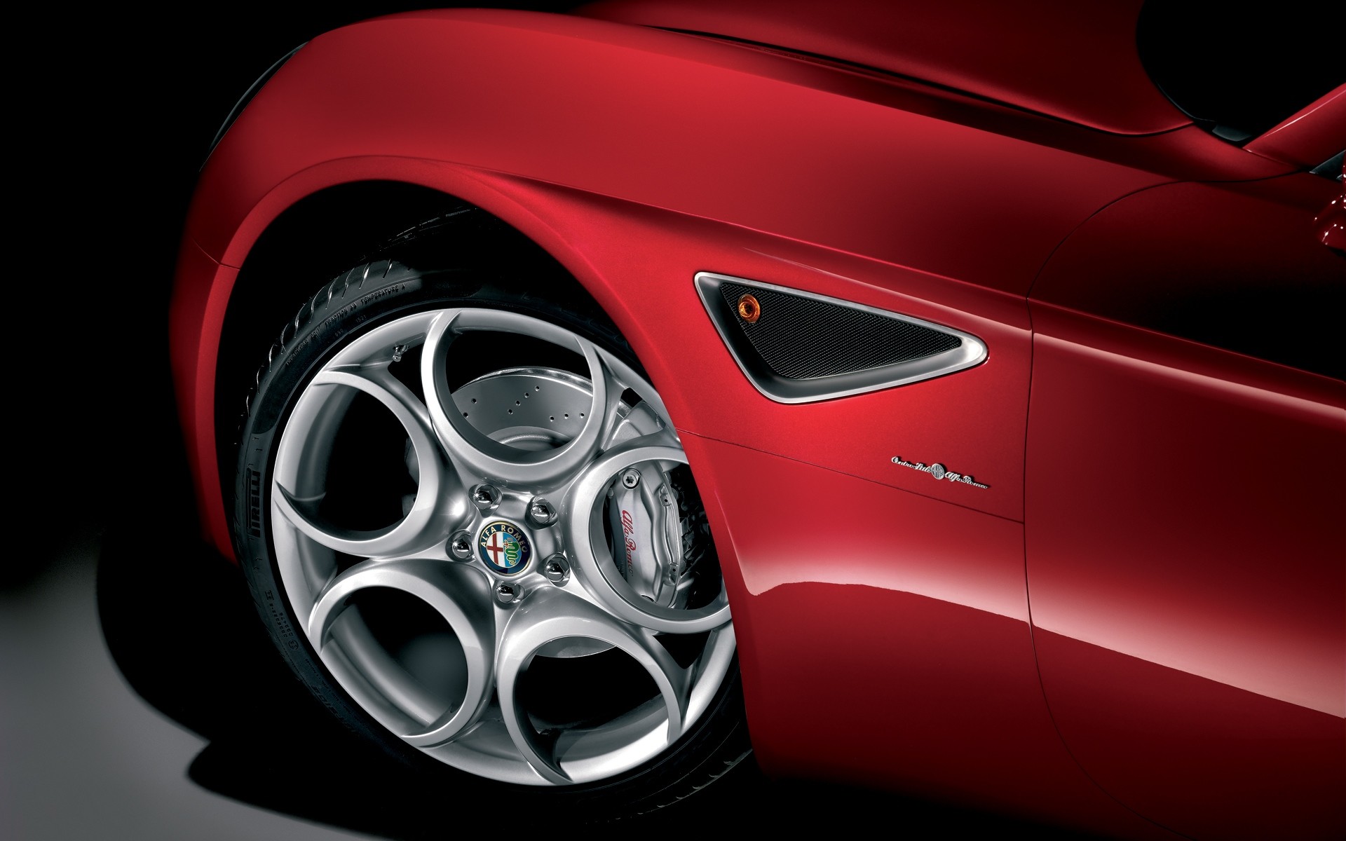 Alfa Romeo, Cerchio, Dettaglio, Rosso, 1920x1200, immagine di sfondo