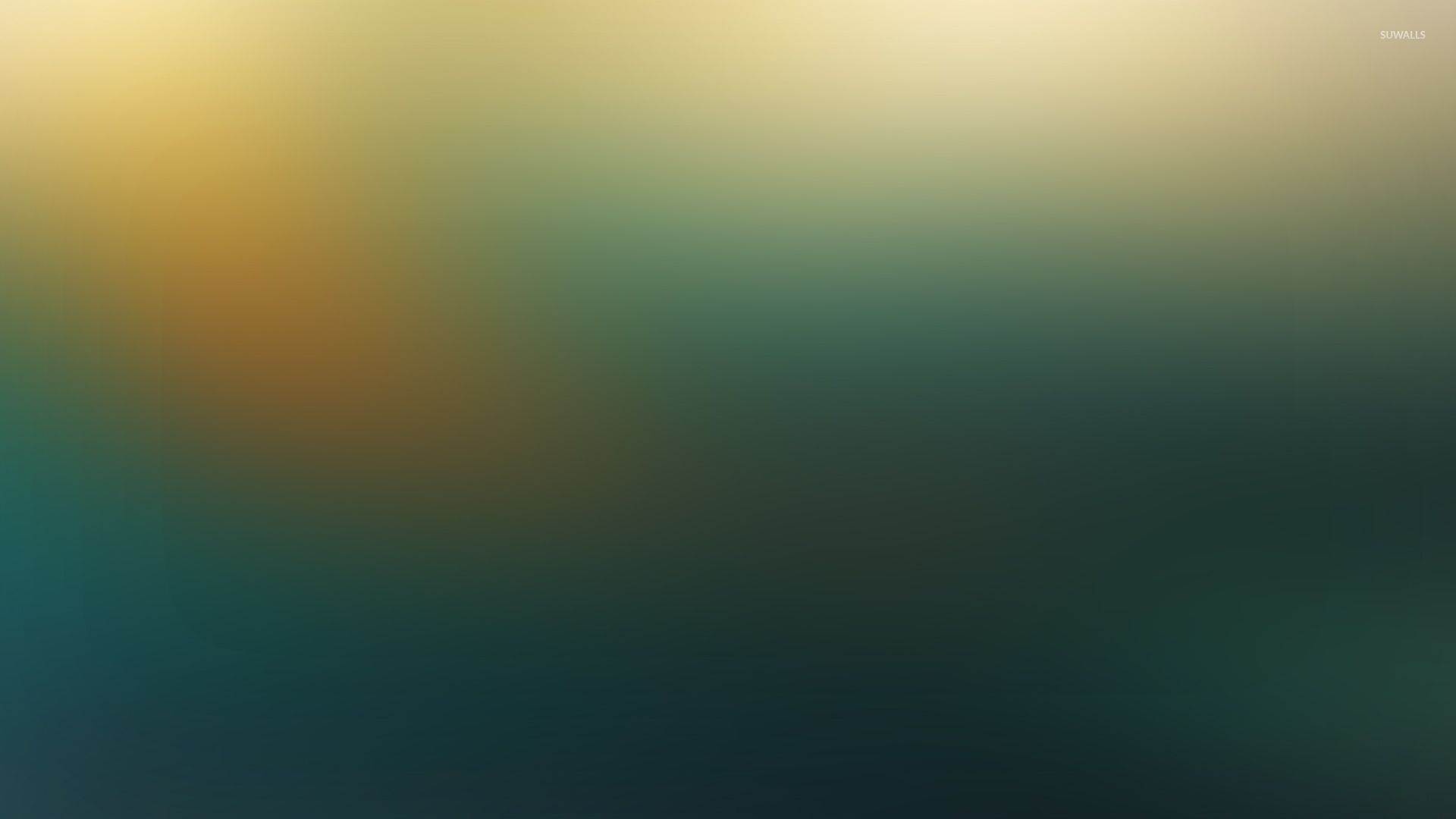 Sfocatura, Verde scuro, Giallo, Astratto, Full HD, sfondo Windows 11