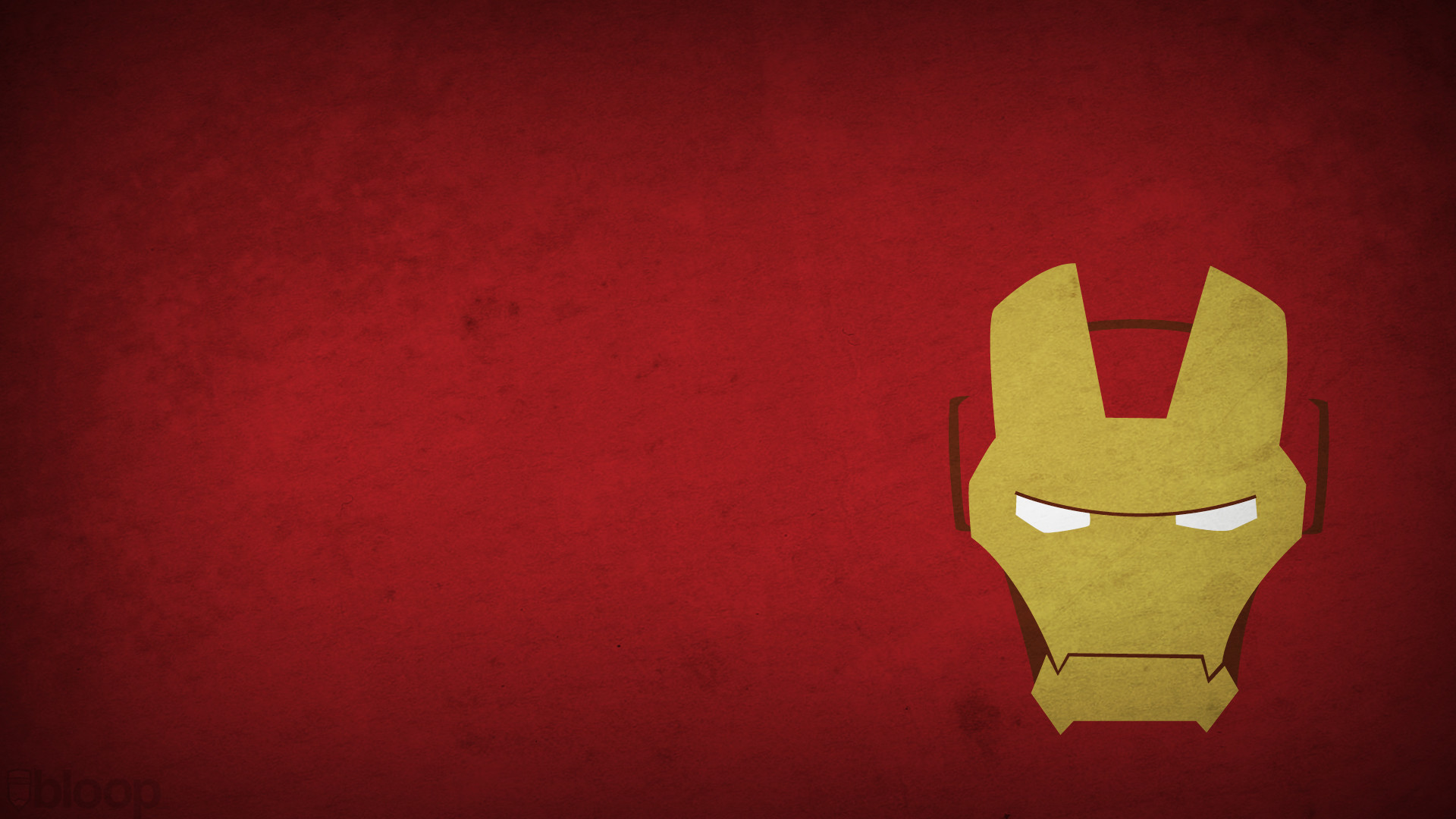 Iron Man, Elmo, Minimalismo, Sfondo rosso, 16:9 Full HD, wallpaper widescreen