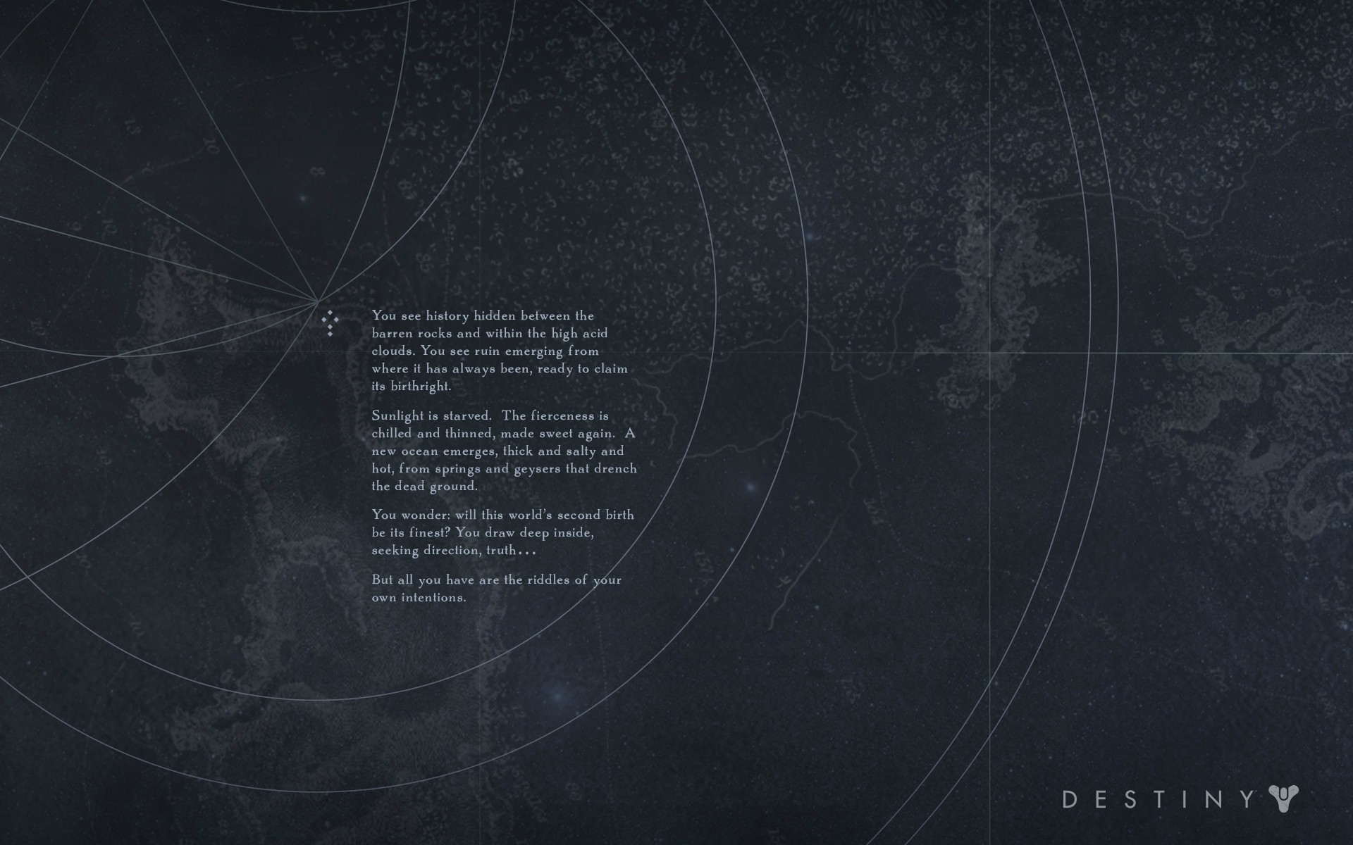 Destiny, Mappa stellare, Testo, Blu scuro, Minimalista, 1920x1200, sfondo MacBook Pro