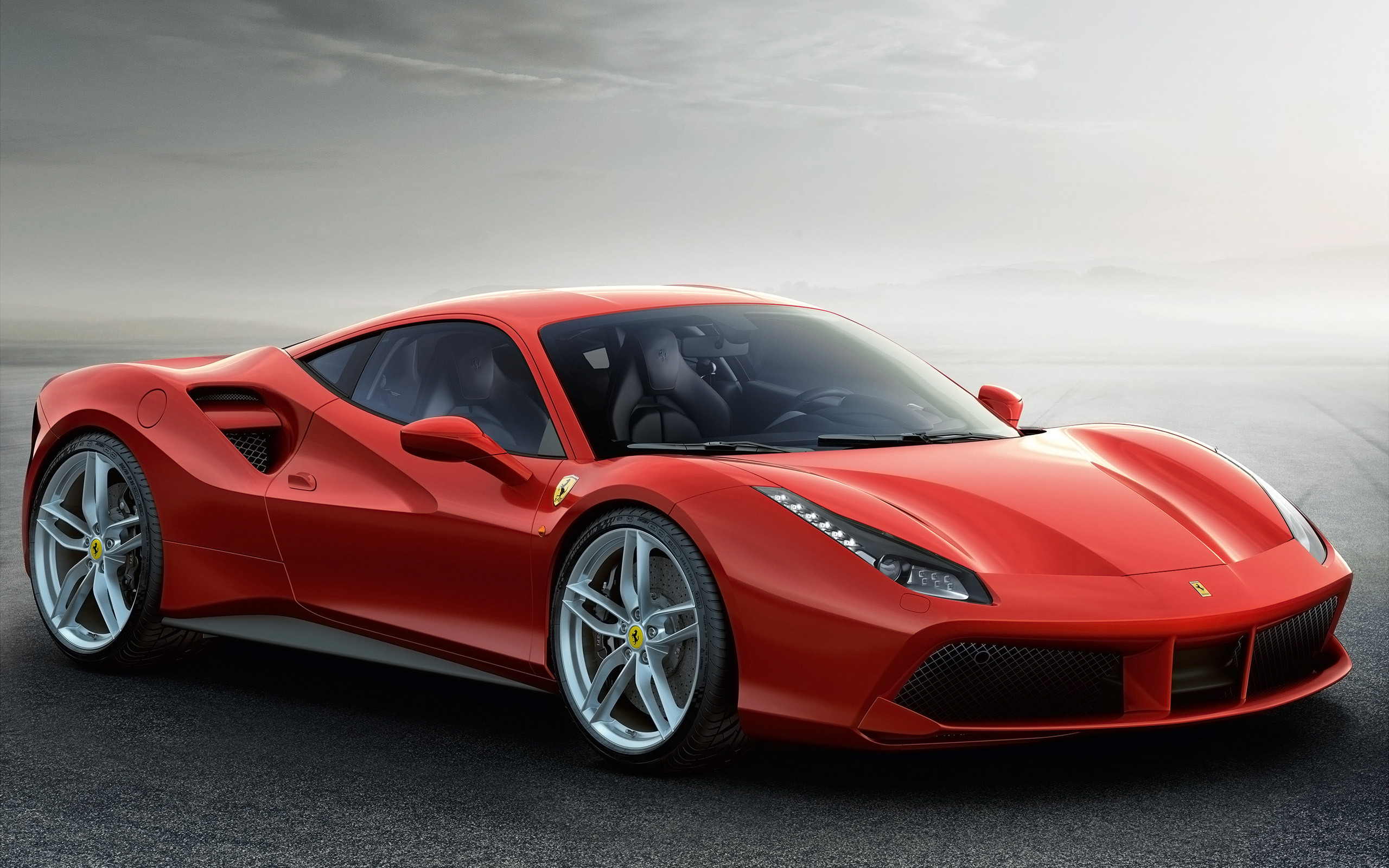 Ferrari 488 GTB, Ferrari, Supercar, Rosso, 2560x1600, sfondo per PC
