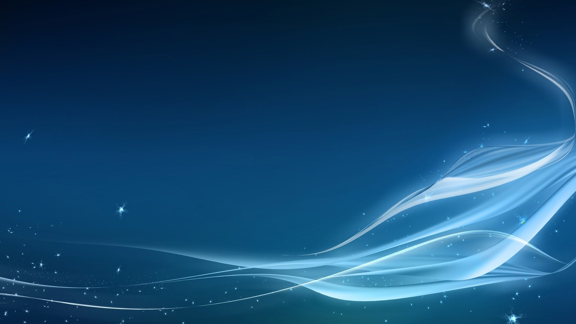 Onde luminose, Blu, Stelle, Astratto, sfondo per Windows 10
