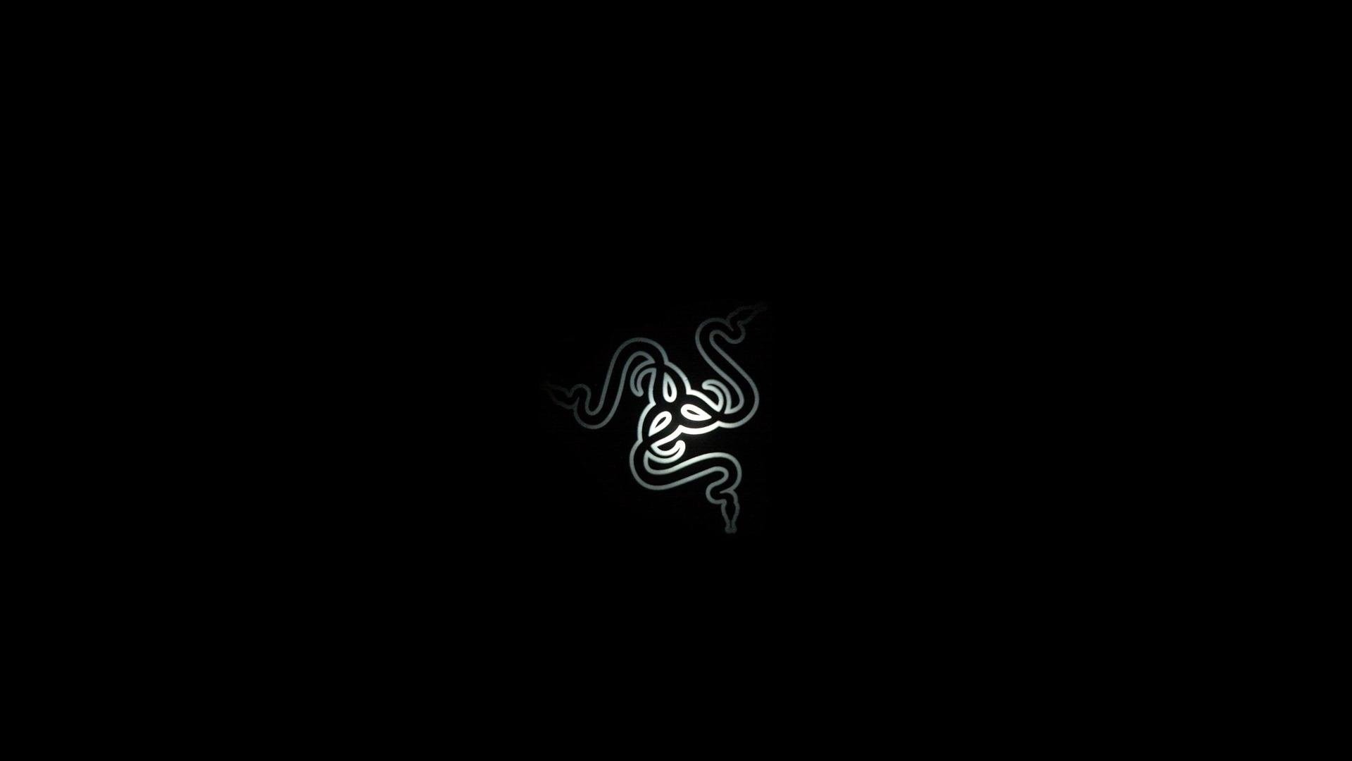 Razer, Logo Razer, Argento, Sfondo nero, Full HD, wallpaper per computer
