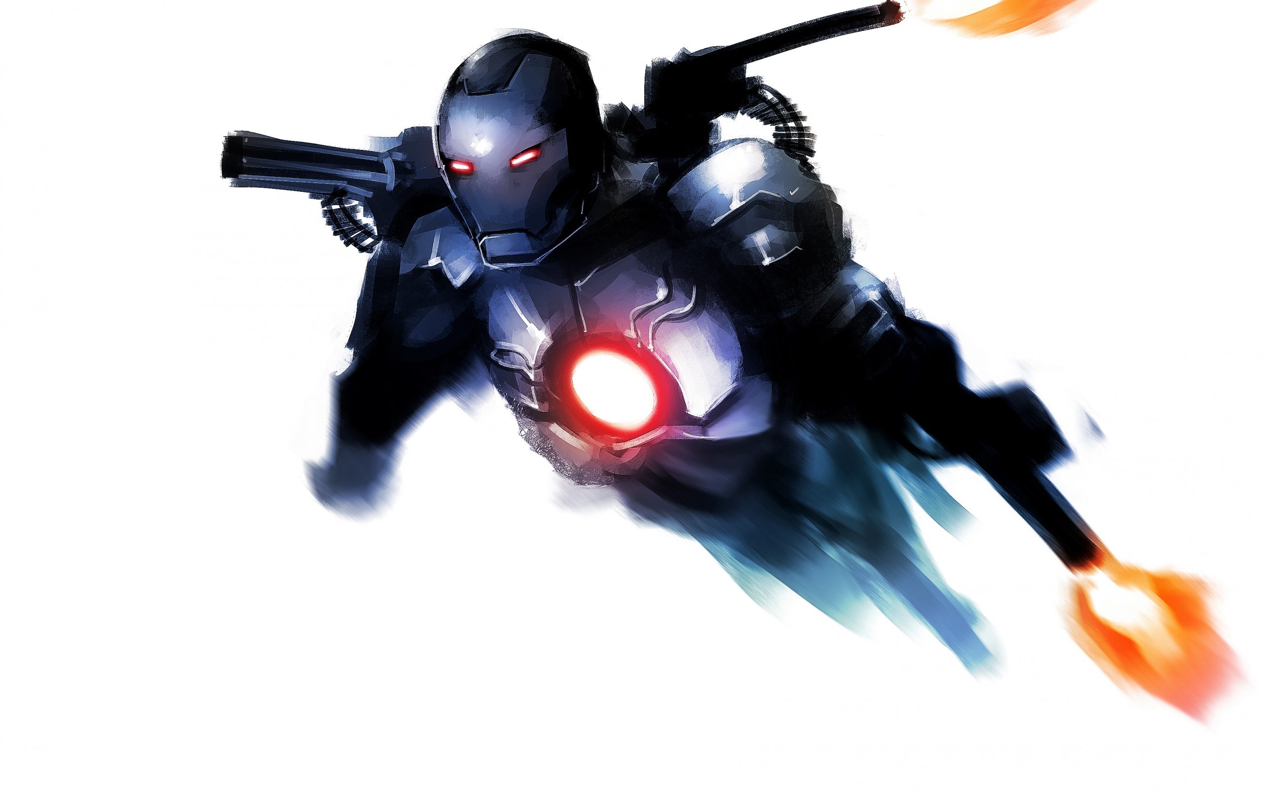 War Machine, Marvel, Armatura, Sfondo bianco, 2K, wallpaper per PC