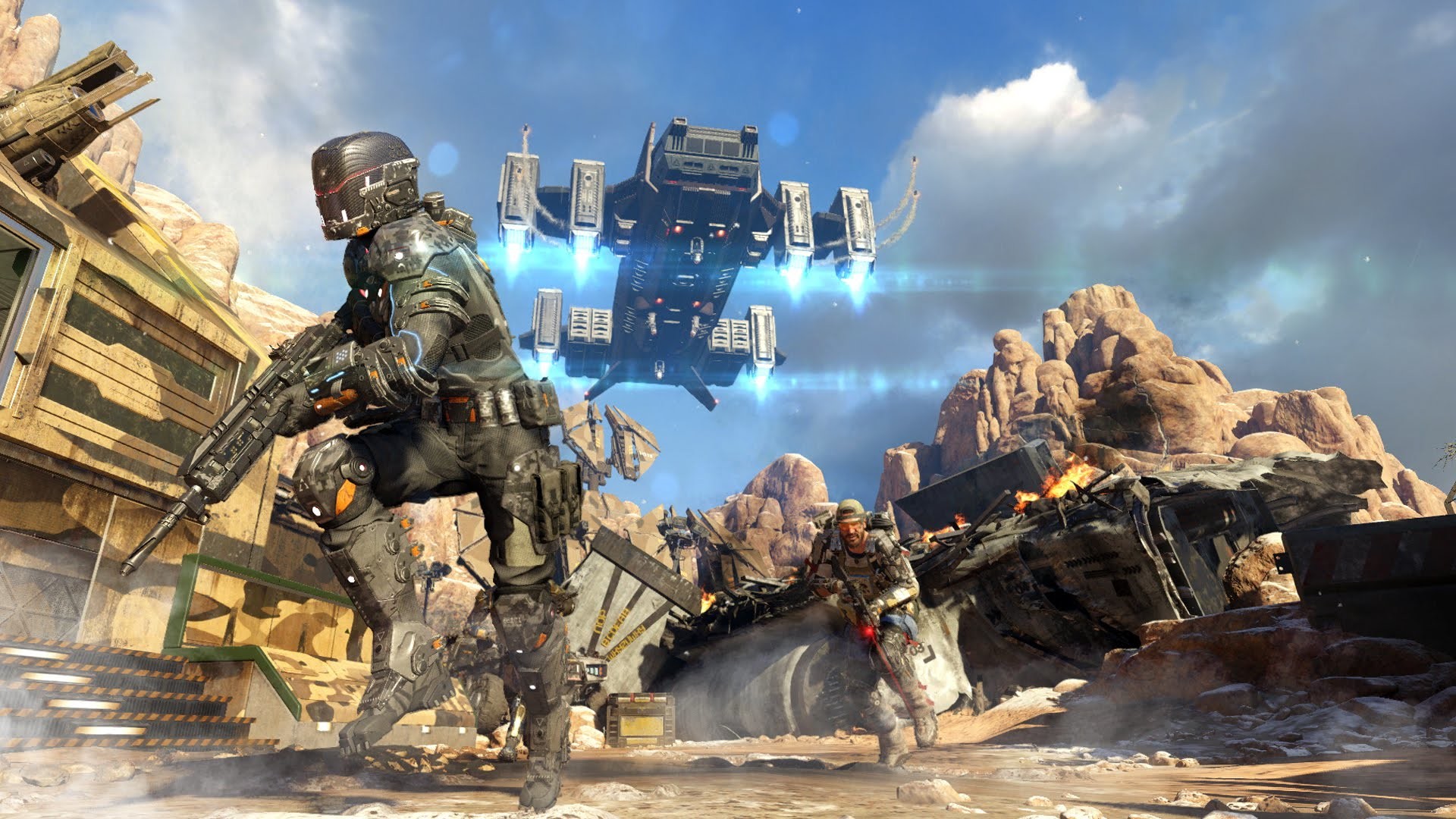 Call of Duty: Black Ops III, Soldati, Deserto, Velivoli, Full HD, sfondo desktop