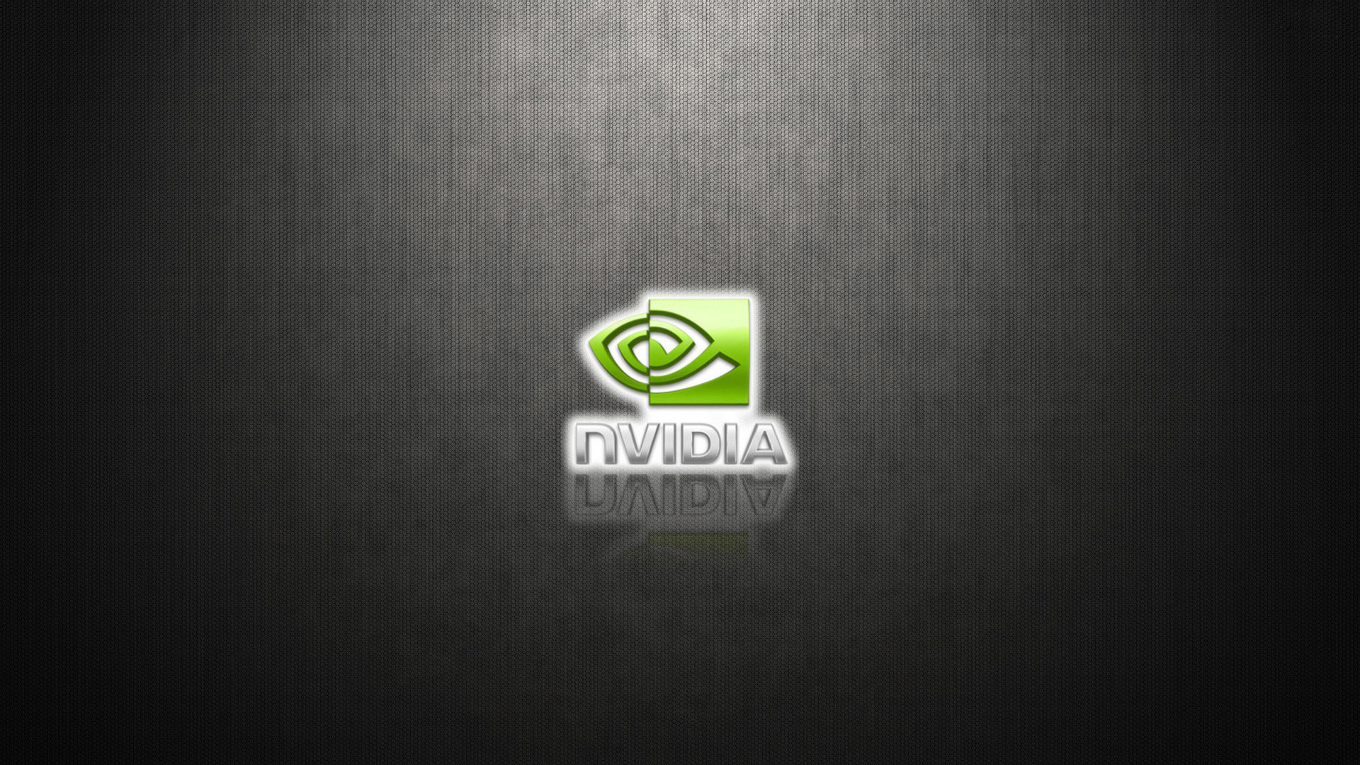 Nvidia, Logo Nvidia, Metallo spazzolato, Minimalismo, Grigio, Full HD, sfondo per PC e portatile