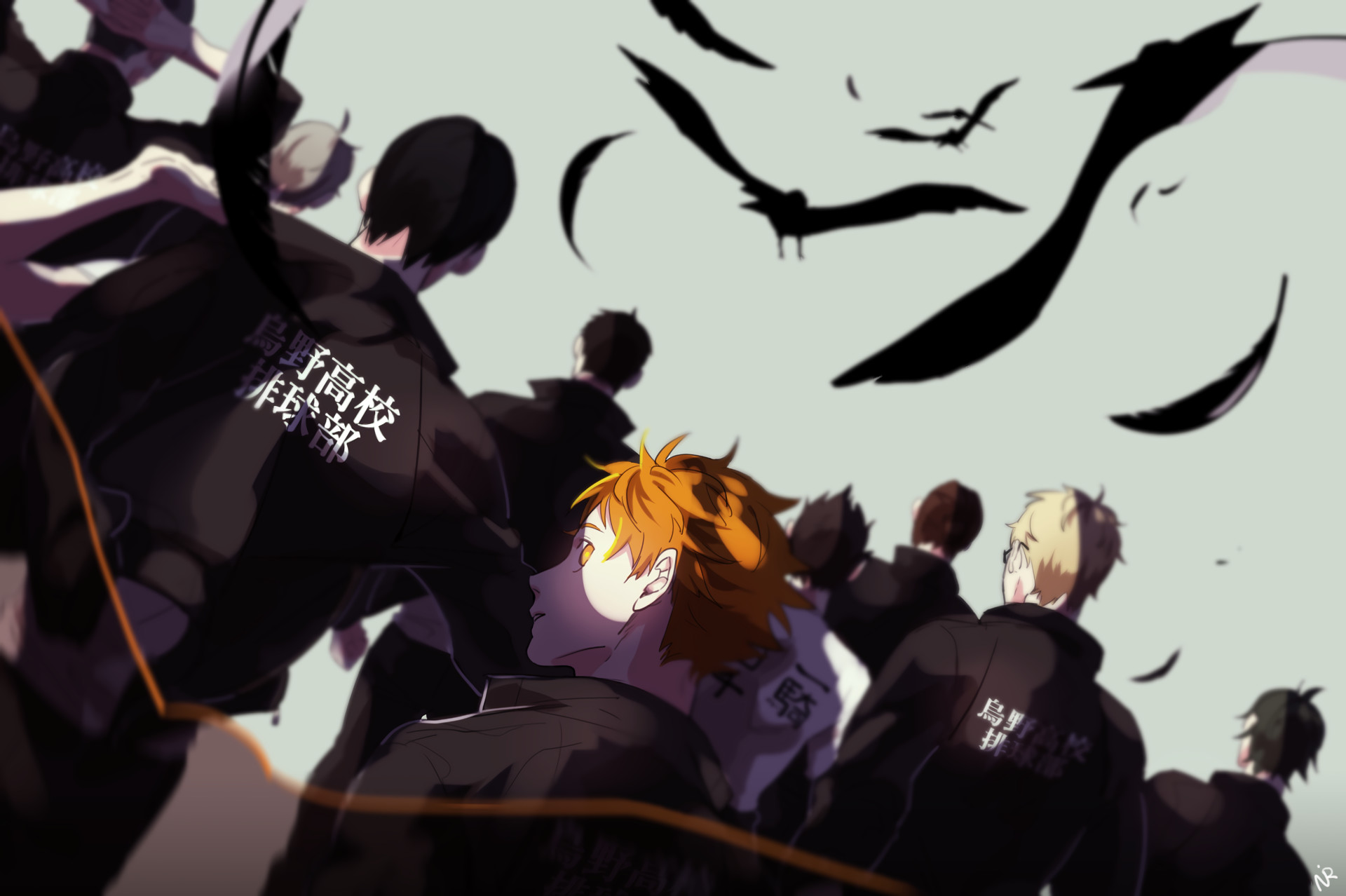 Haikyu!!, Shoyo Hinata, Karasuno, Anime, Corvi, Full HD, sfondo desktop