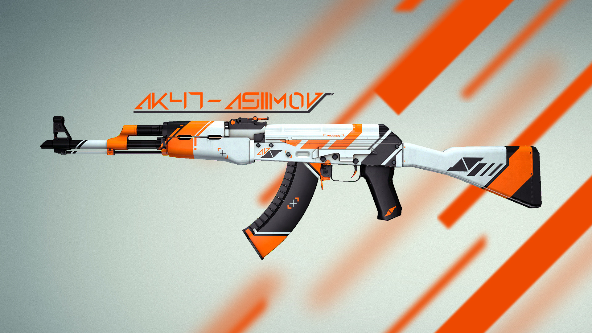AK-47 Asiimov, CS:GO, Skin, Arancione, 16:9 Full HD, sfondo widescreen