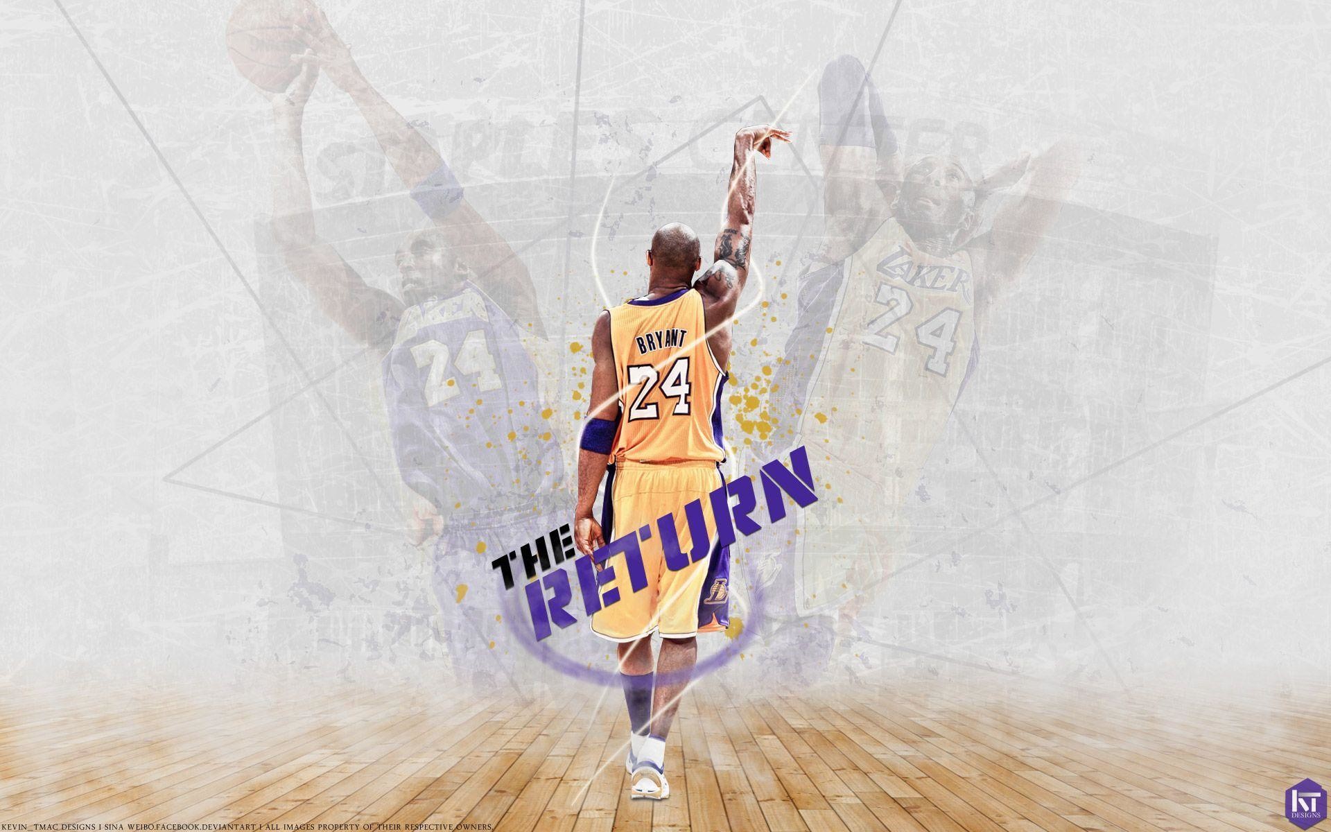 Kobe Bryant, Los Angeles Lakers, The Return, Tiro in sospensione, sfondo Full HD per portatile