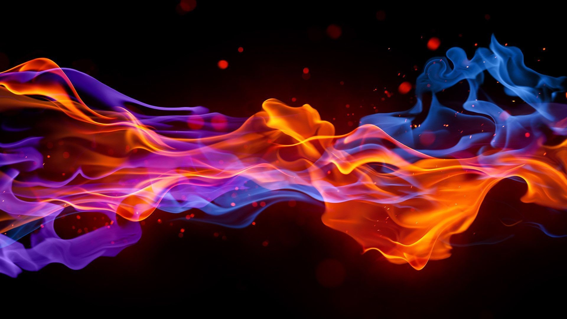 Fiamme colorate, Viola, Blu, Astratto, 1920x1080, sfondo per PC