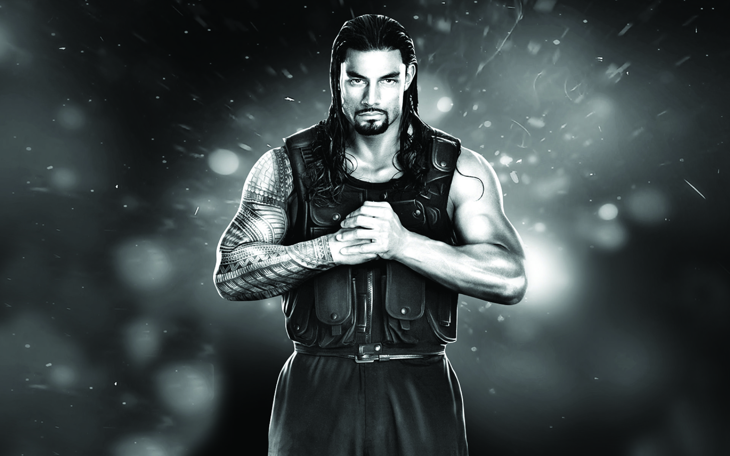 Roman Reigns, WWE, Luci, Toni freddi, 2K, sfondo Windows 11