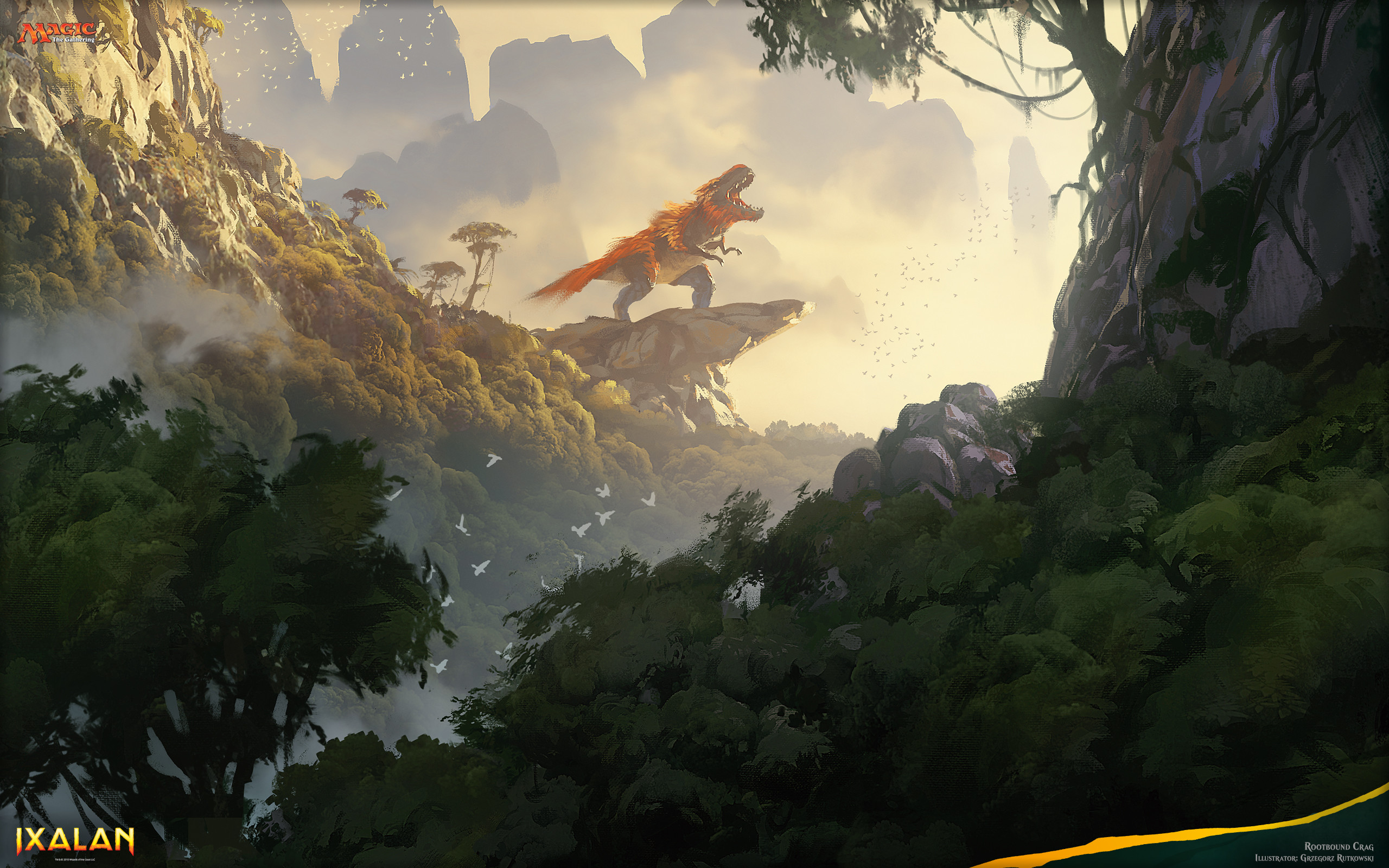 Ixalan, Magic: The Gathering, Dinosauro, Giungla, Fantasy, 2K, sfondo per PC e portatile