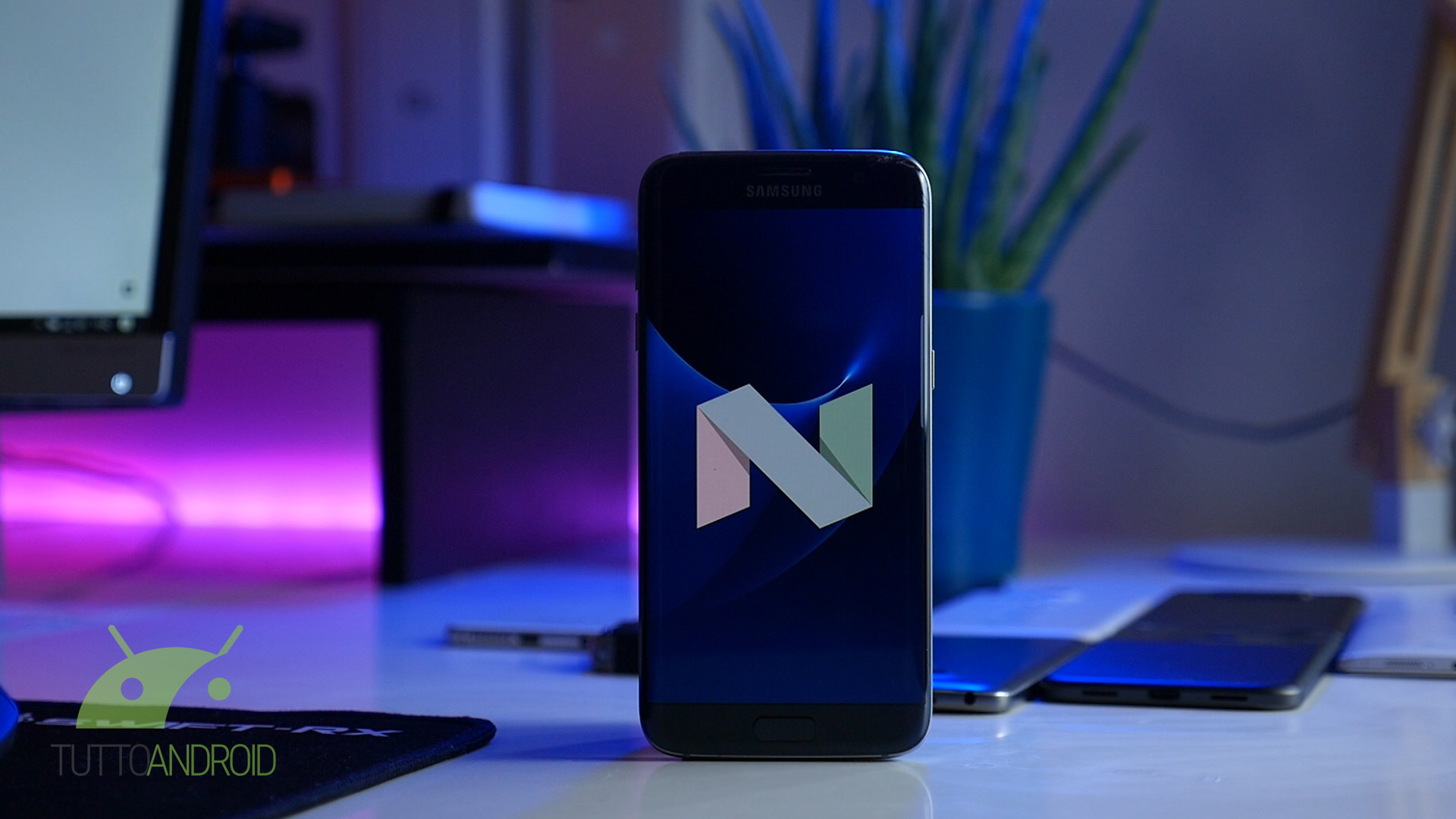 Samsung Galaxy S7 Edge, Android Nougat, Smartphone, Scrivania, Full HD, wallpaper per portatile