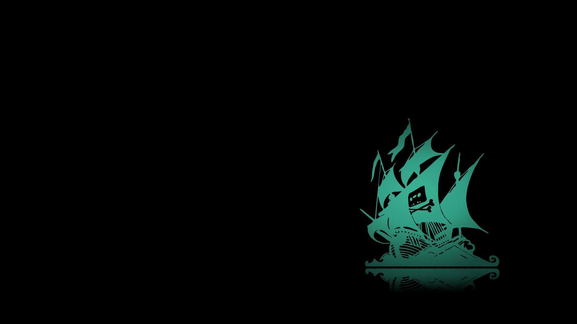 The Pirate Bay, Logo, Sfondo nero, Minimalista, 1920x1080, wallpaper desktop