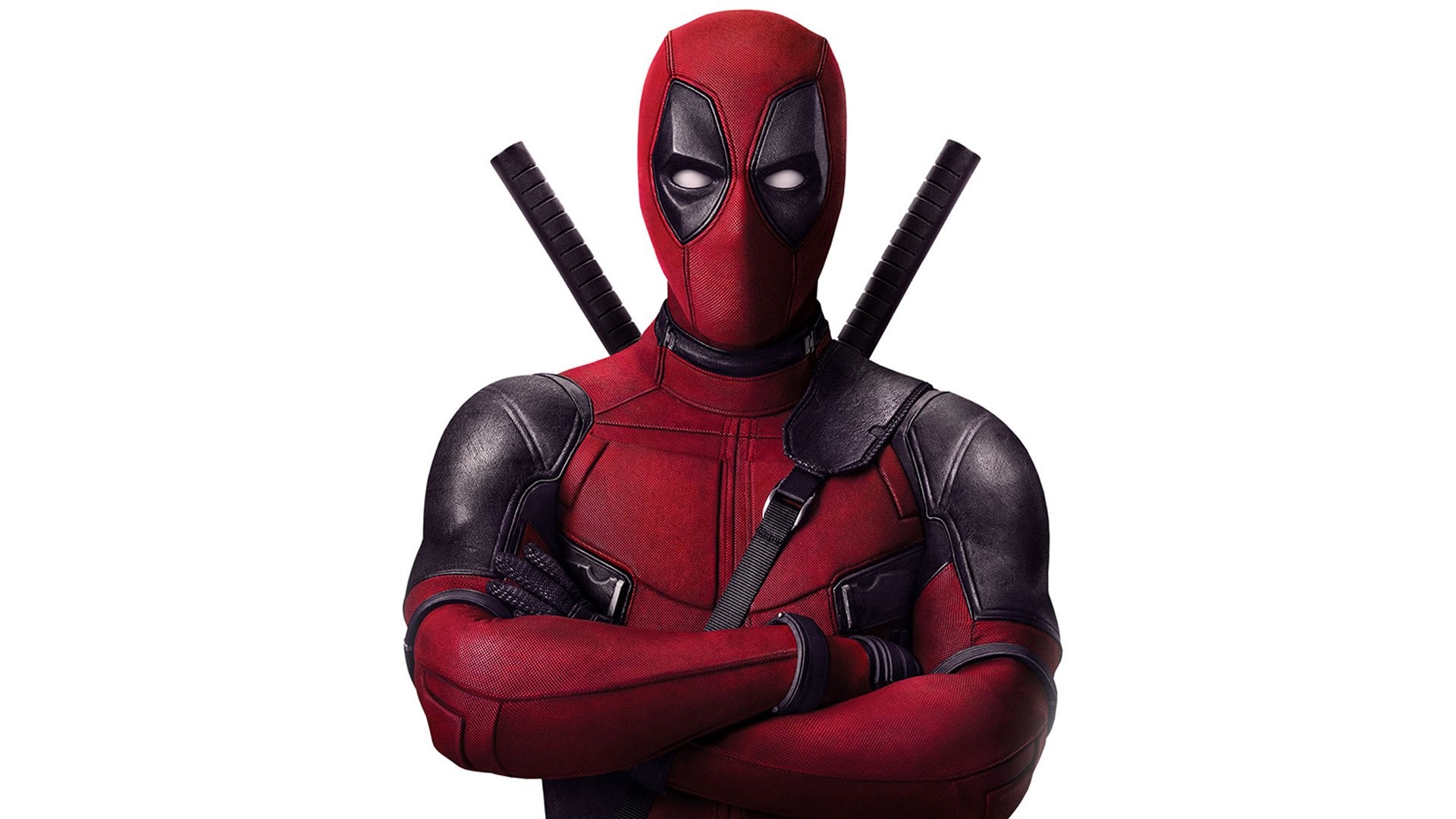 Deadpool, Ryan Reynolds, Braccia incrociate, Sfondo bianco, 16:9 Full HD, wallpaper widescreen
