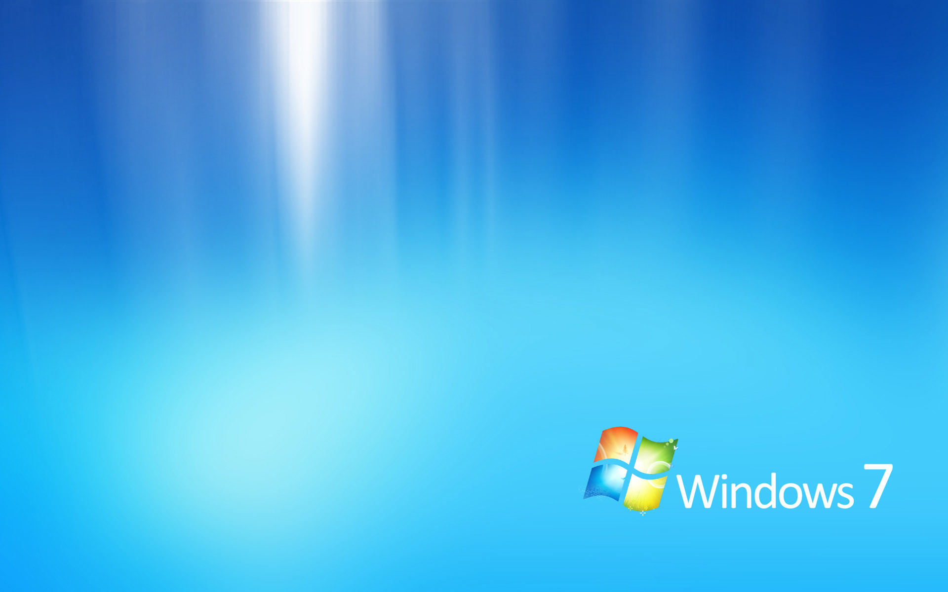 Windows 7, Logo Windows, Sfondo blu, Full HD, wallpaper per portatile