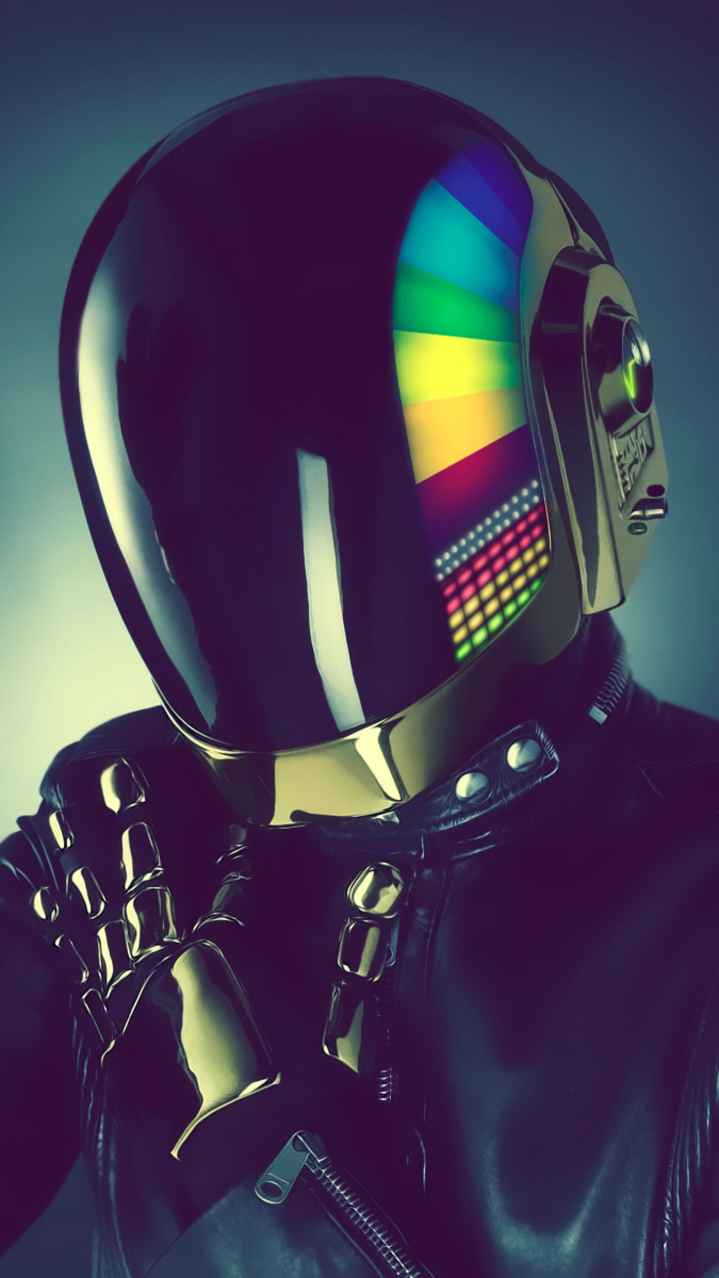 Guy-Manuel de Homem-Christo, Daft Punk, Casco dorato, Guanti, QHD+, schermata di blocco del cellulare