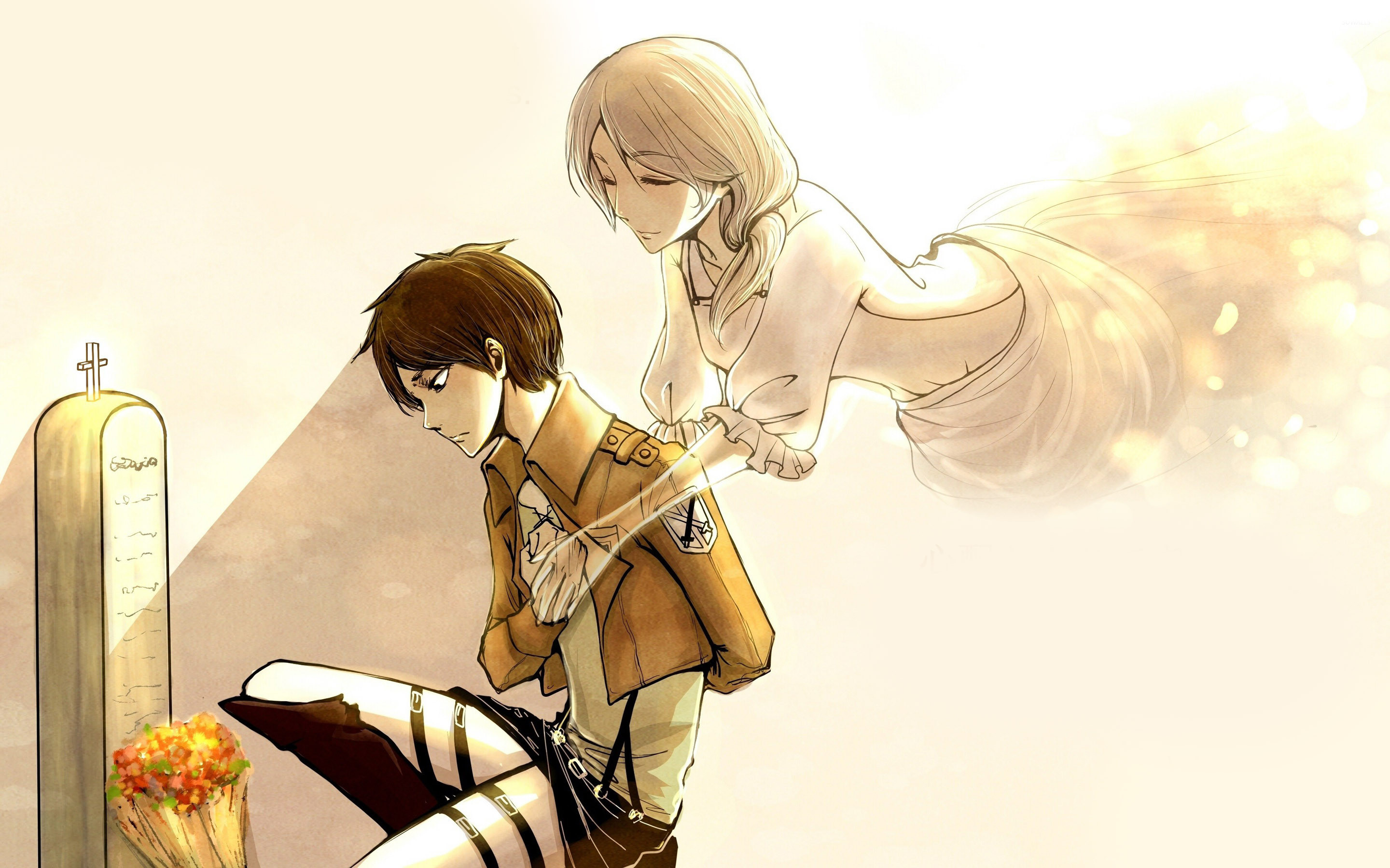 Eren Jaeger, Carla Jaeger, L'attacco dei giganti, Tomba, 2880x1800, immagine di sfondo