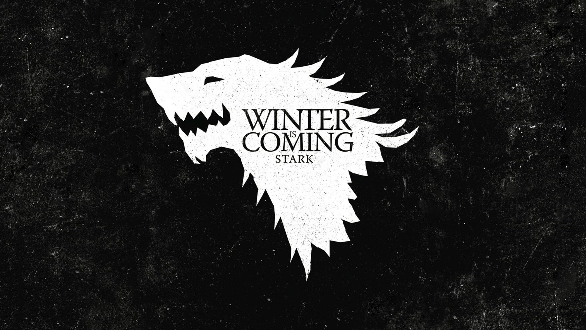 Metalupo, Casa Stark, Winter Is Coming, Il Trono di Spade, Sfondo nero, wallpaper desktop Full HD