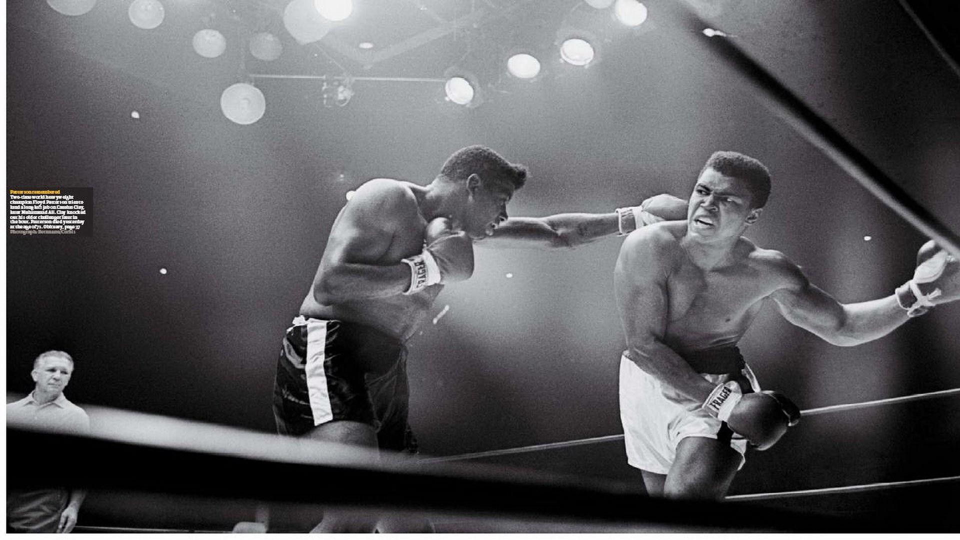 Muhammad Ali, Incontro di pugilato, Ring, Bianco e nero, Full HD, sfondo per portatile