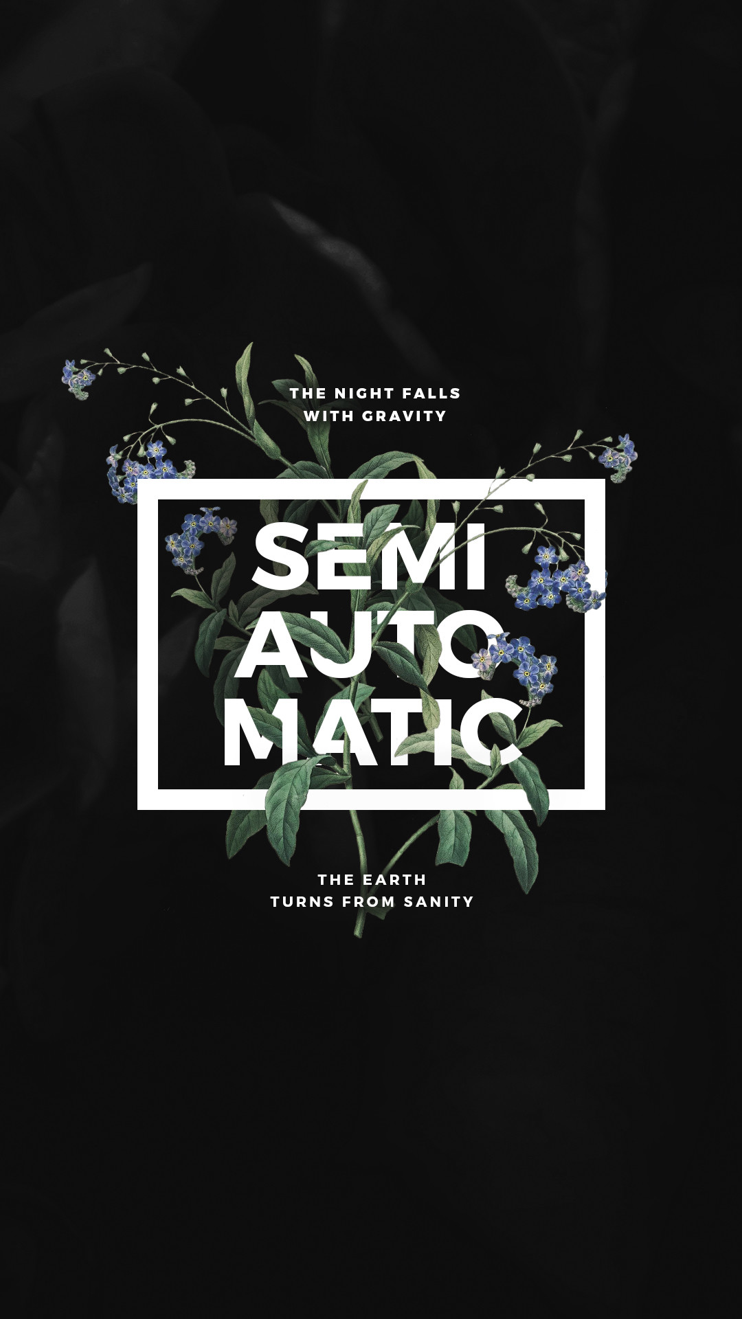 Twenty One Pilots, Semi-Automatic, Fiori, Sfondo nero, 1080x1920, schermata di blocco iPhone
