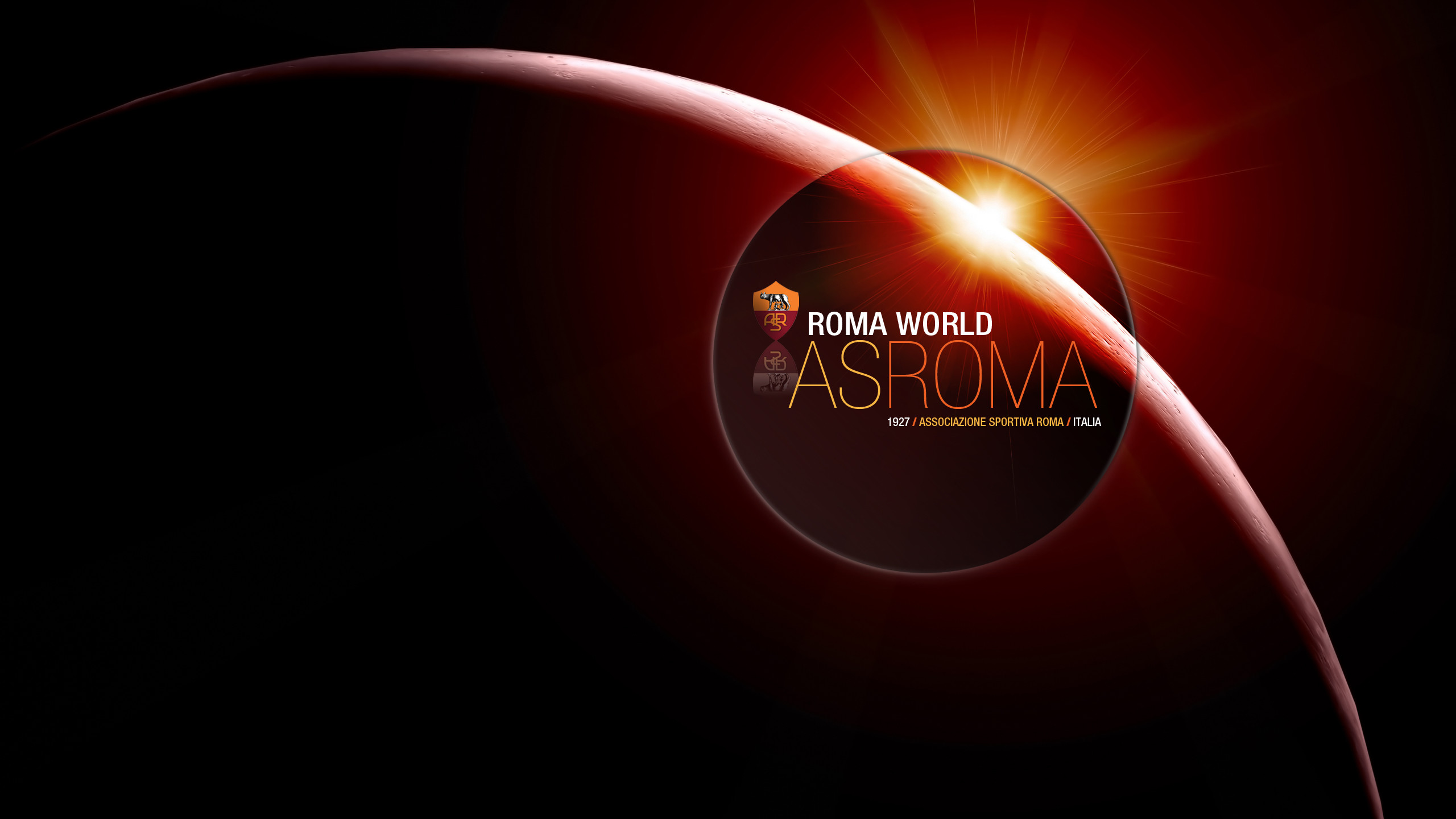AS Roma, Roma World, Pianeta, Rosso, 2K, sfondo Windows 11