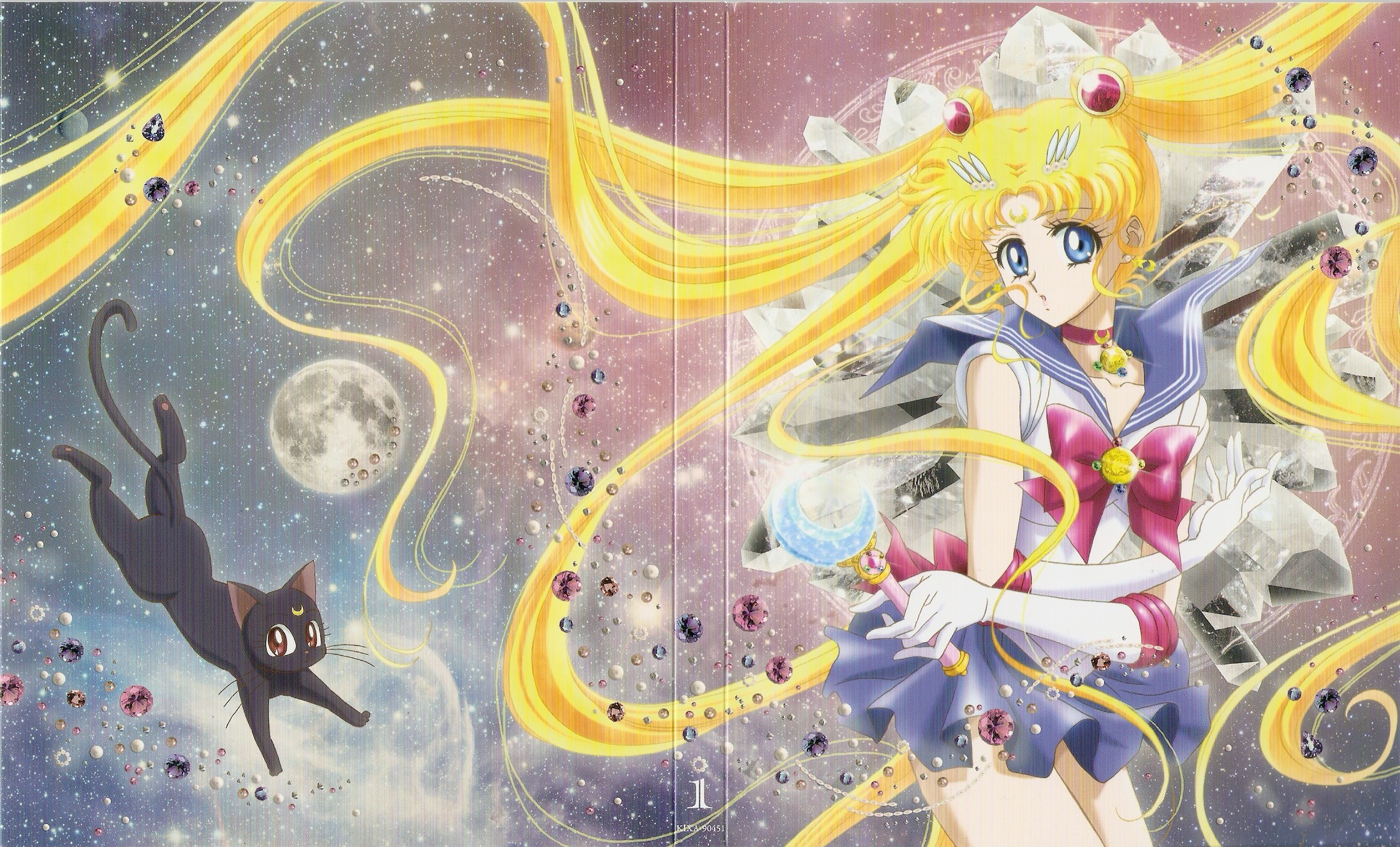 Sailor Moon, Luna, Sailor Moon Crystal, Spazio, Full HD, sfondo per PC e portatile