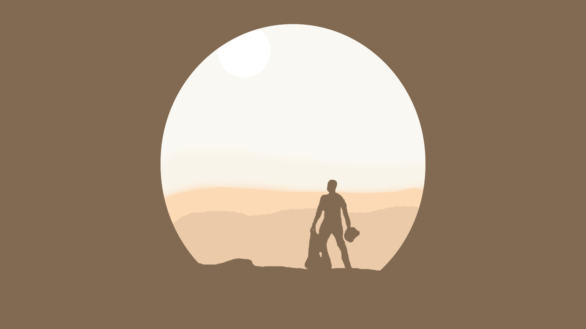 Rey, BB-8, Jakku, Star Wars, Marrone, Full HD, sfondo per PC e portatile