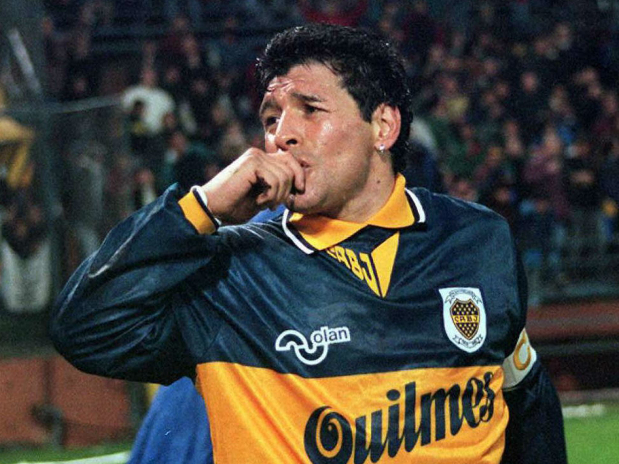 Diego Armando Maradona, Boca Juniors, Esultanza, Bacio, Full HD, schermata di blocco iPad