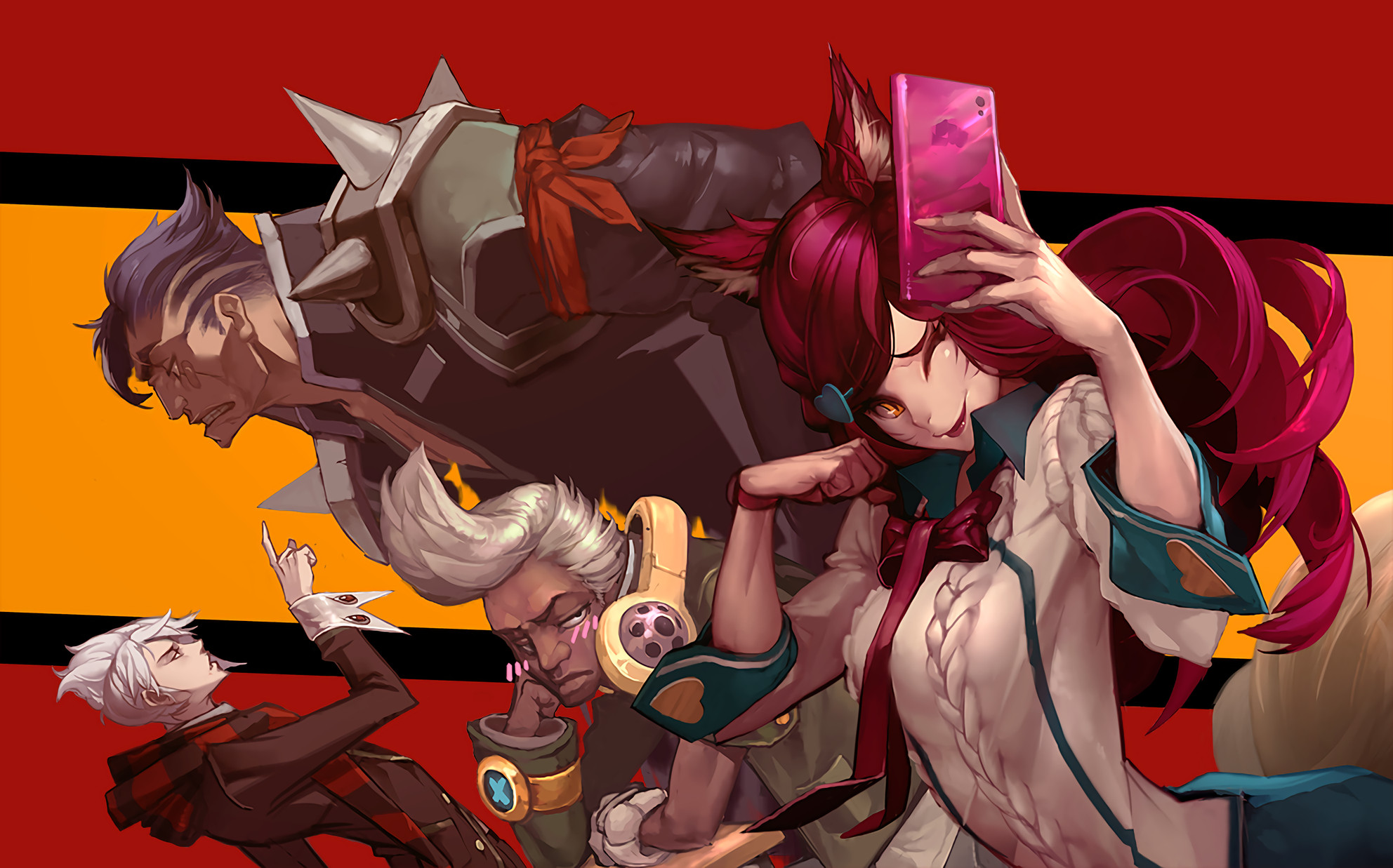 League of Legends, Ahri, Selfie, Campioni, Umorismo, 1984x1237, sfondo MacBook Pro