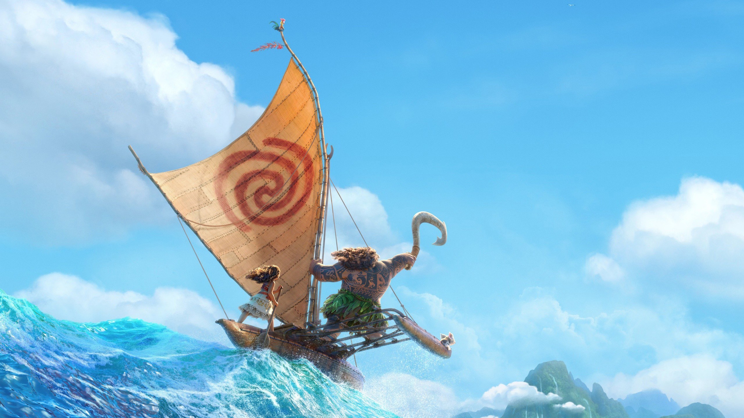Oceania, Maui, Canoa, Oceano, 2K, sfondo per PC